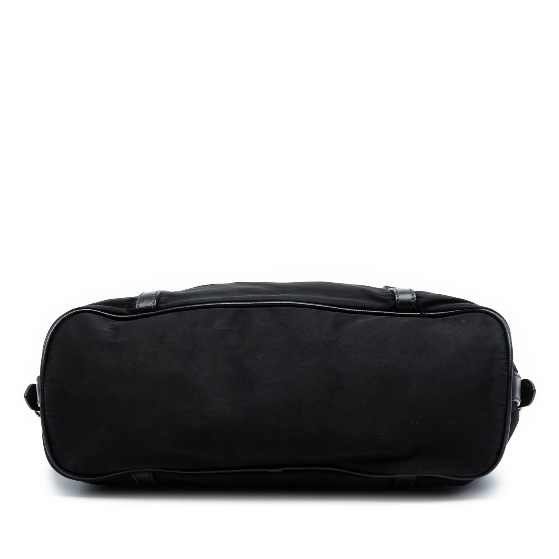 Prada Trimmed Tessuto Satchel Saffiano Logo Satchel Bag