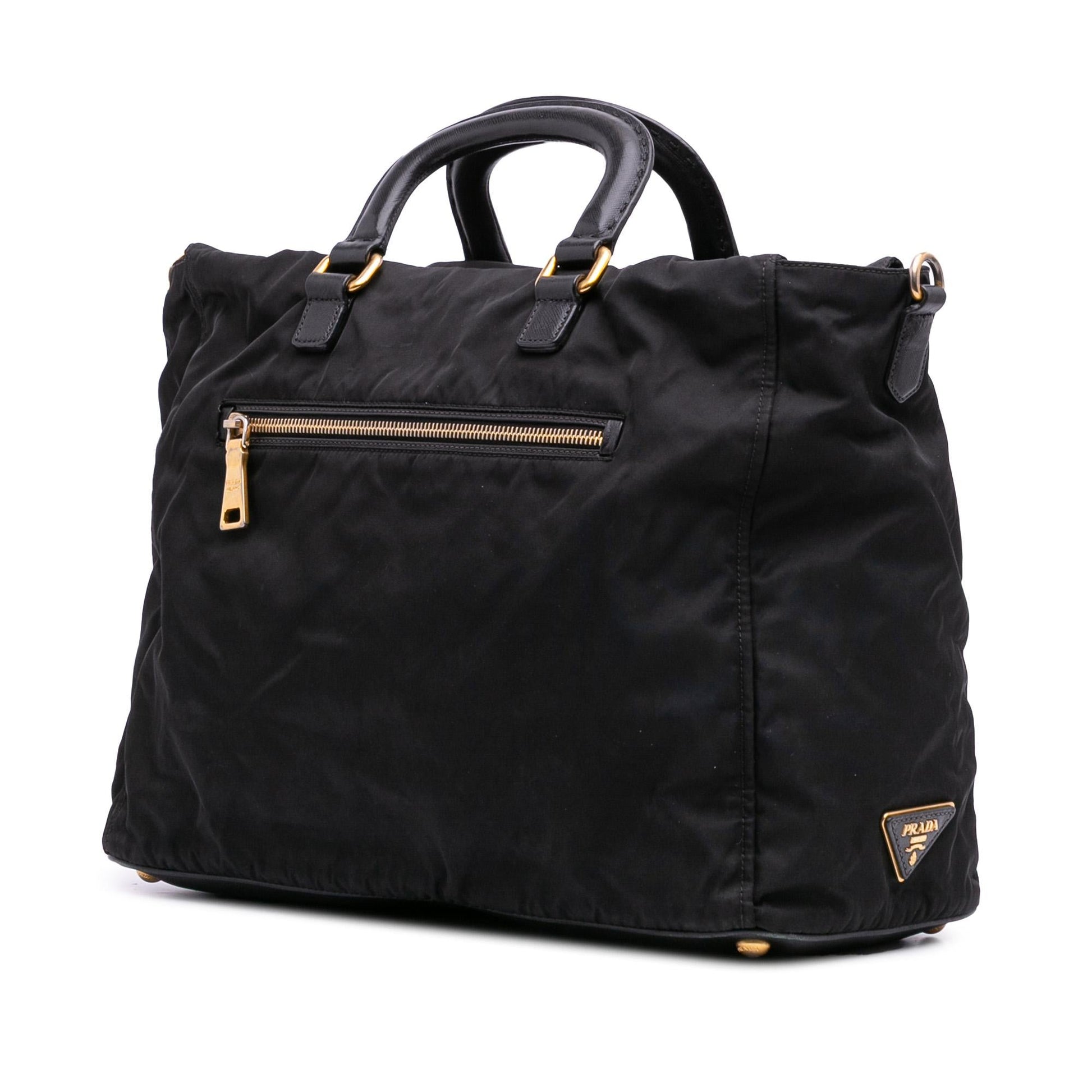 Prada Trimmed Tessuto Satchel Saffiano Satchel Bag Tessuto Satchel 3