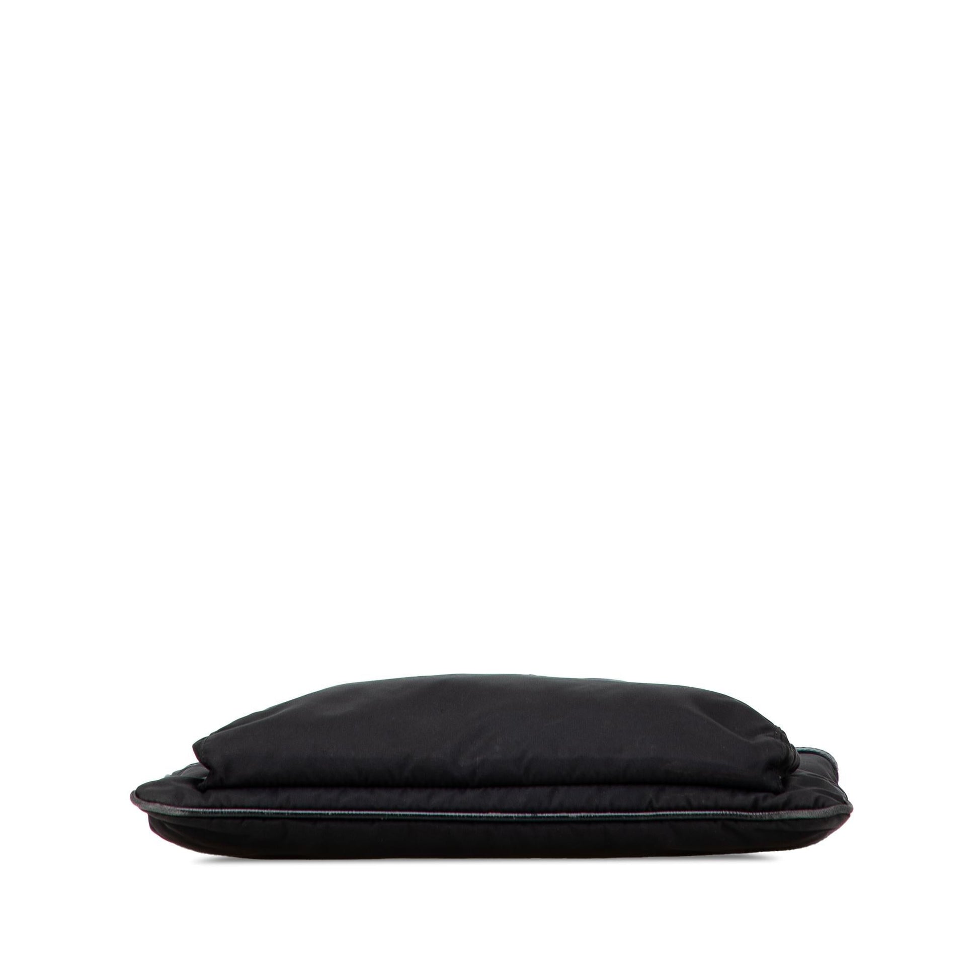 Prada Trimmed Tessuto Snap Crossbody Saffiano Crossbody Bag