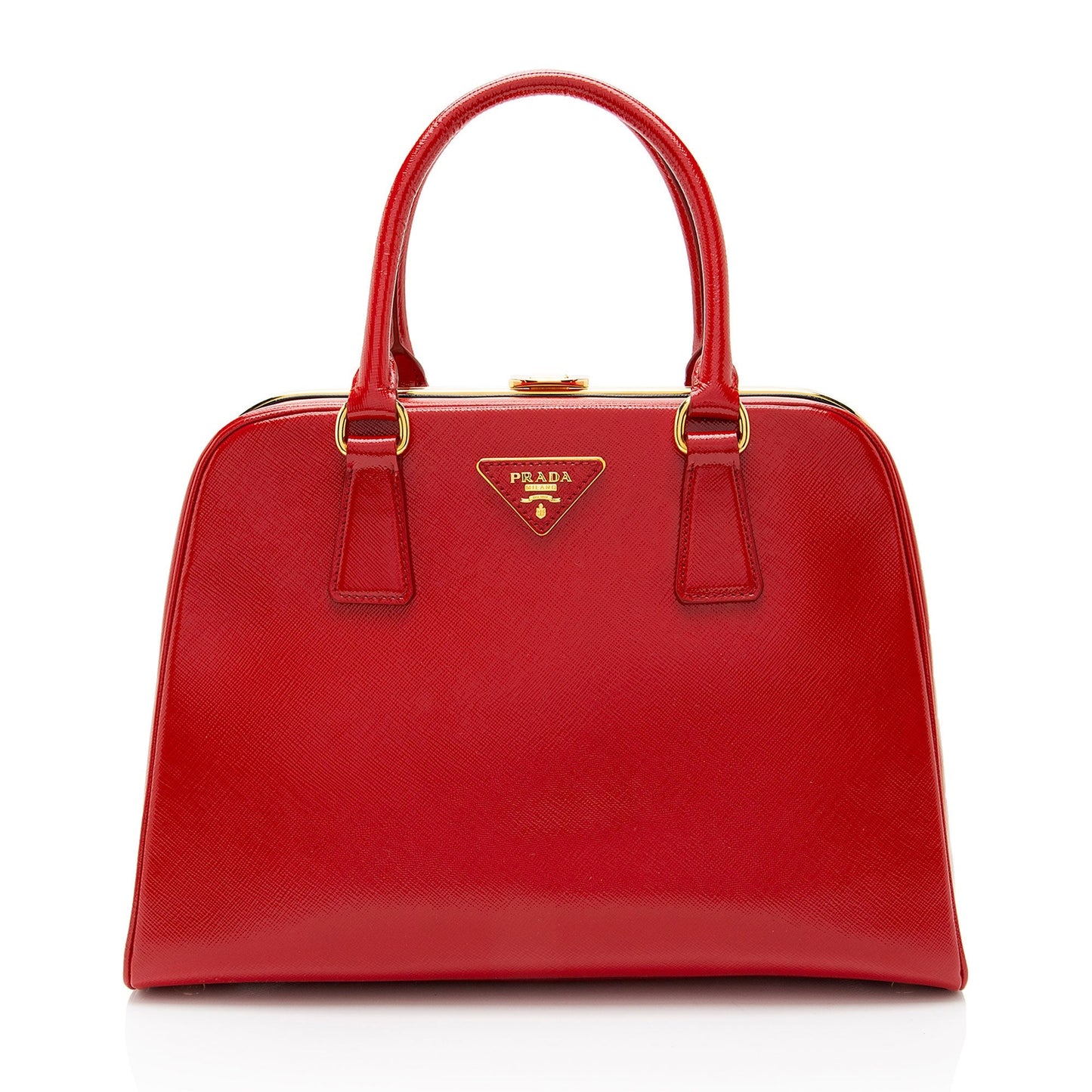 Prada Vernice Framed Pyramid Satchel Shf Sxvfbm Saffiano Satchel Bag