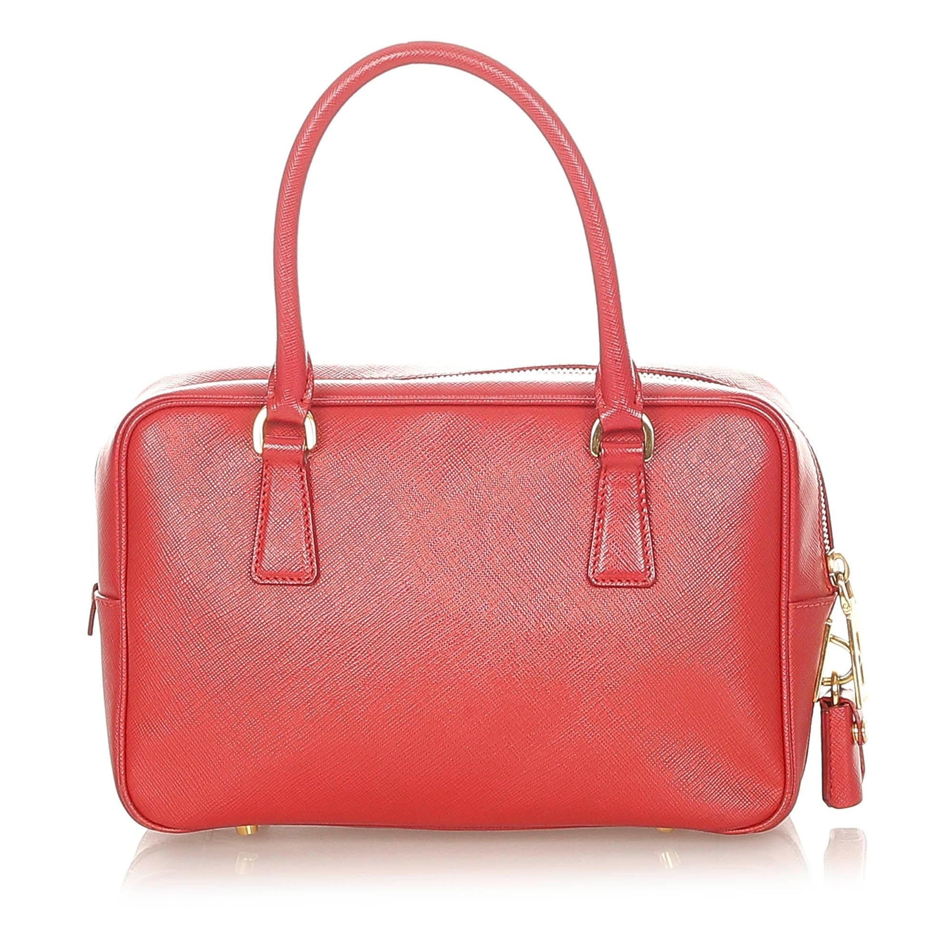 Prada Vernice Handbag Shg Saffiano Satchel Bag