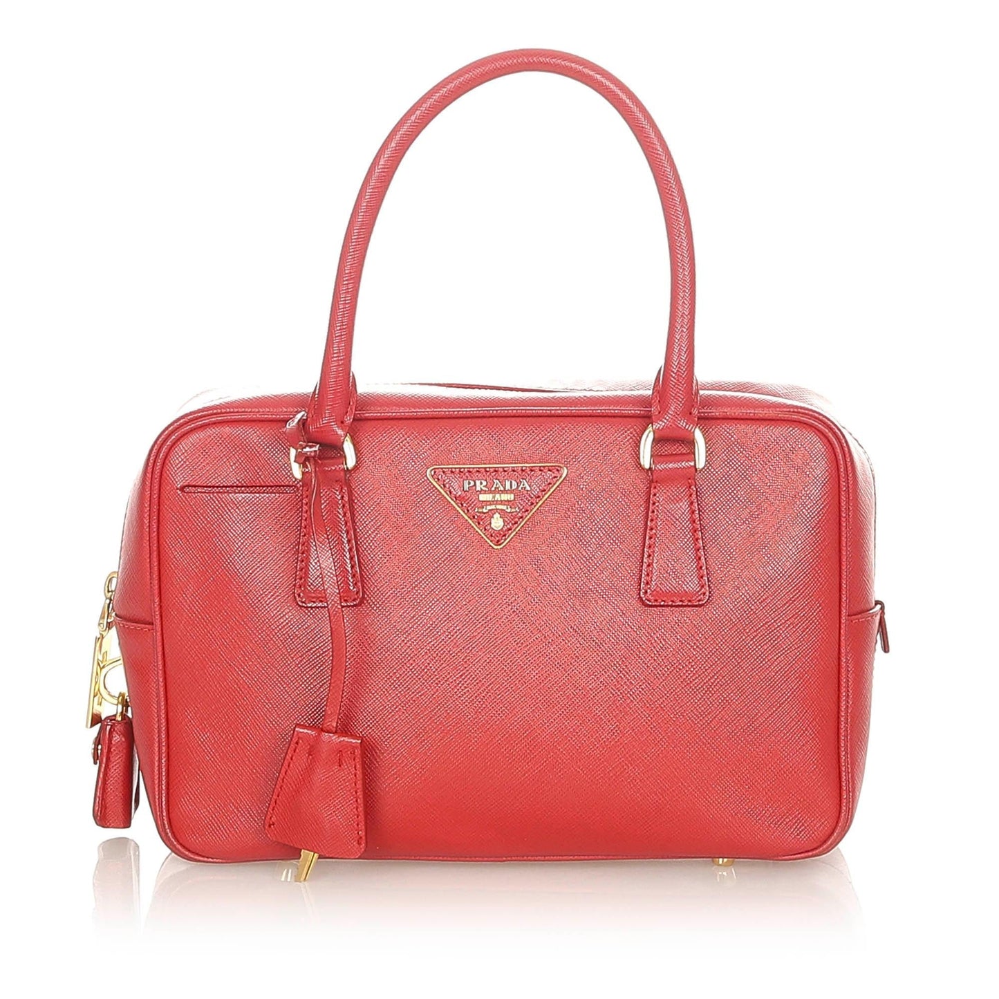 Prada Vernice Handbag Shg Saffiano Satchel Bag