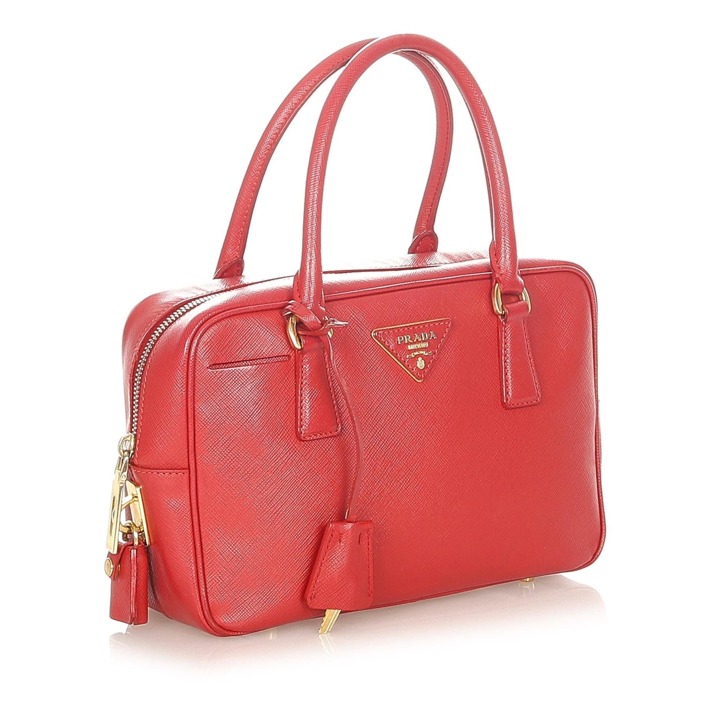 Prada Vernice Handbag Shg Saffiano Satchel Bag