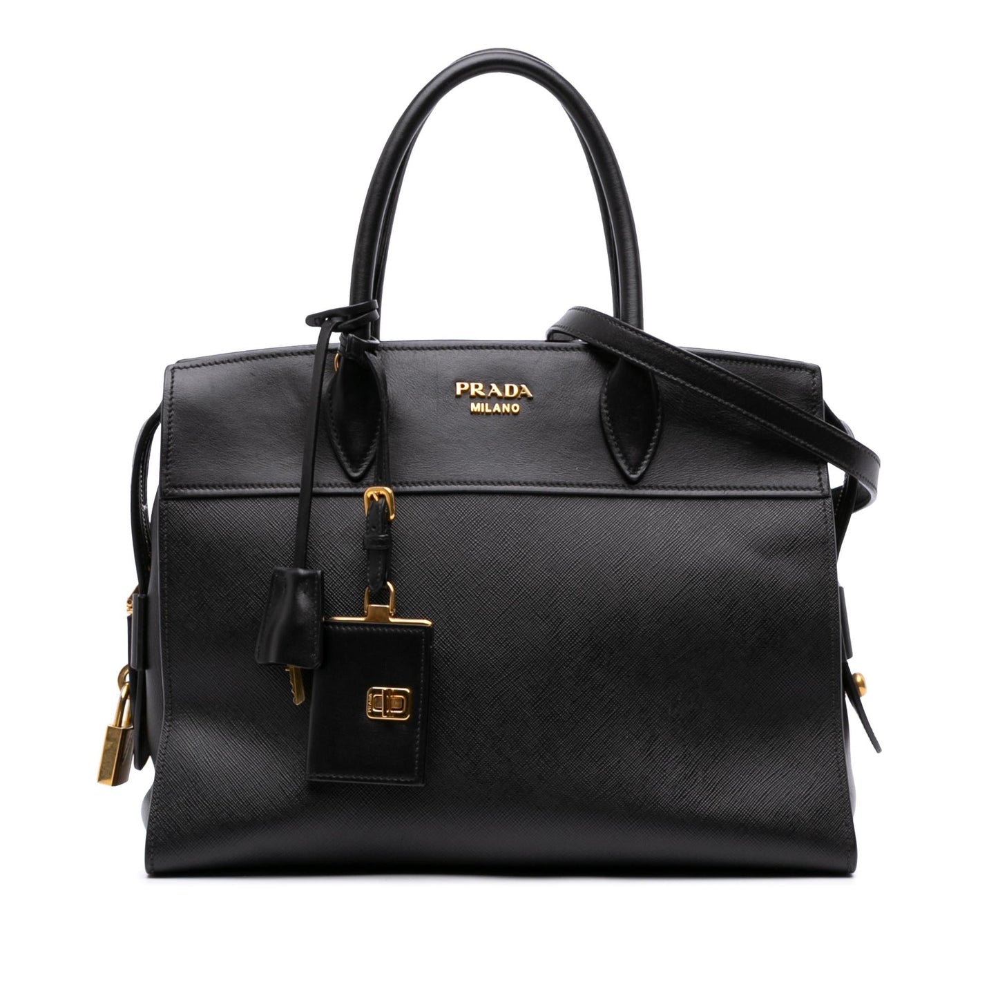 Prada And City Calf Esplanade Satchel Saffiano Satchel Bag