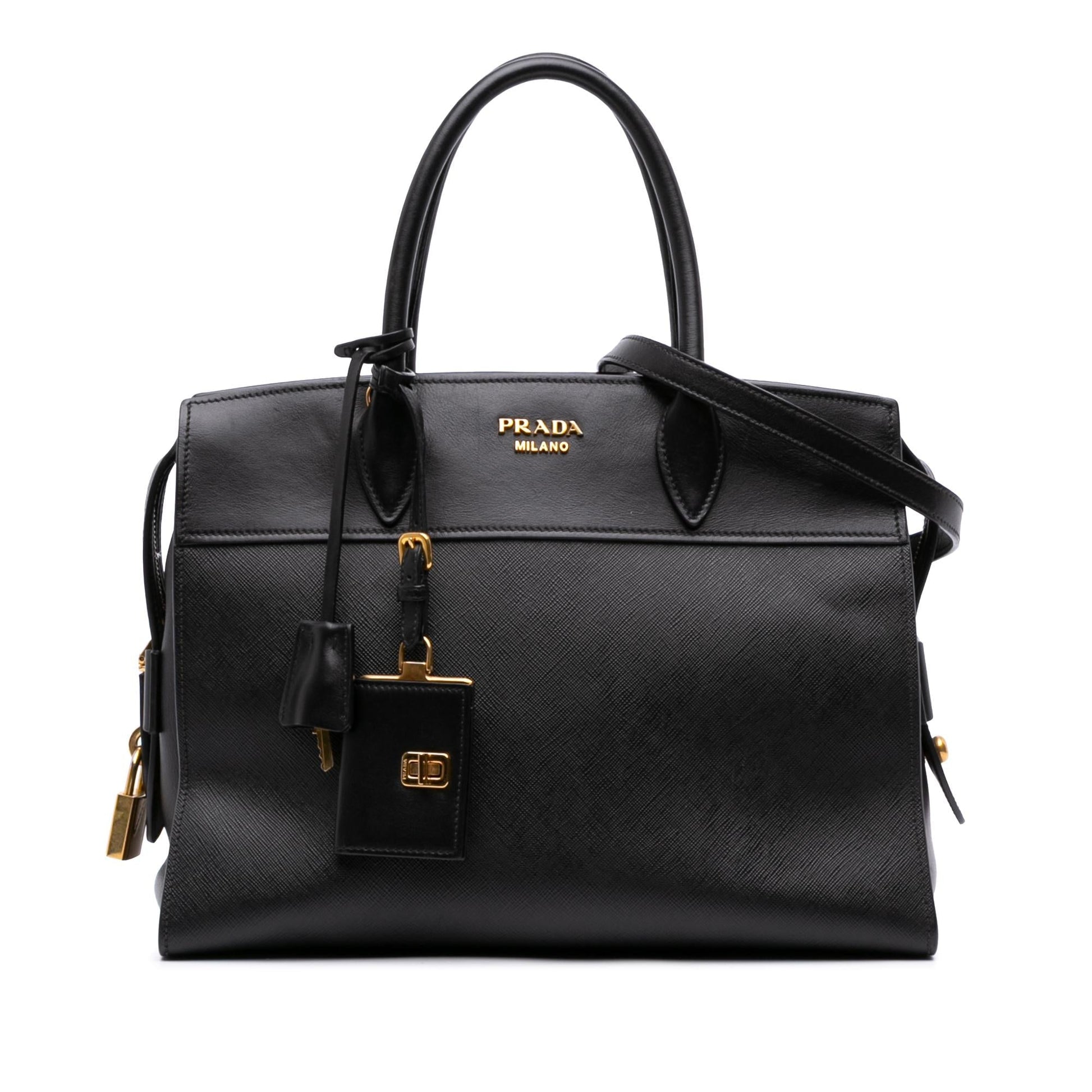 Prada And City Calf Esplanade Satchel Saffiano Satchel Bag