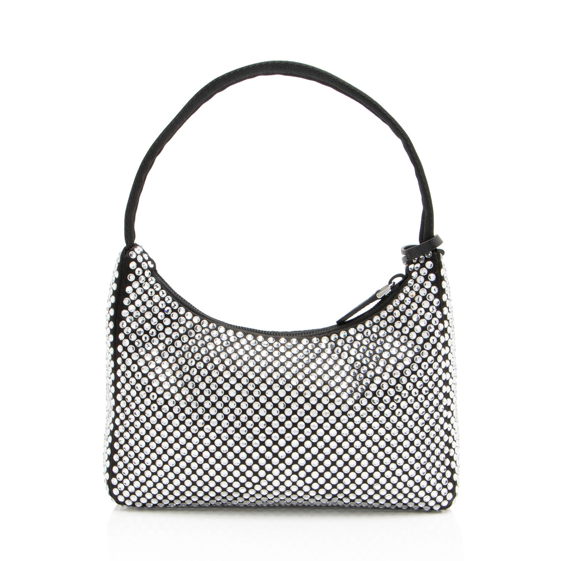 Prada Crystal Re Edition Bag Shf Mpo4Yn Satin Mini Shoulder Bag