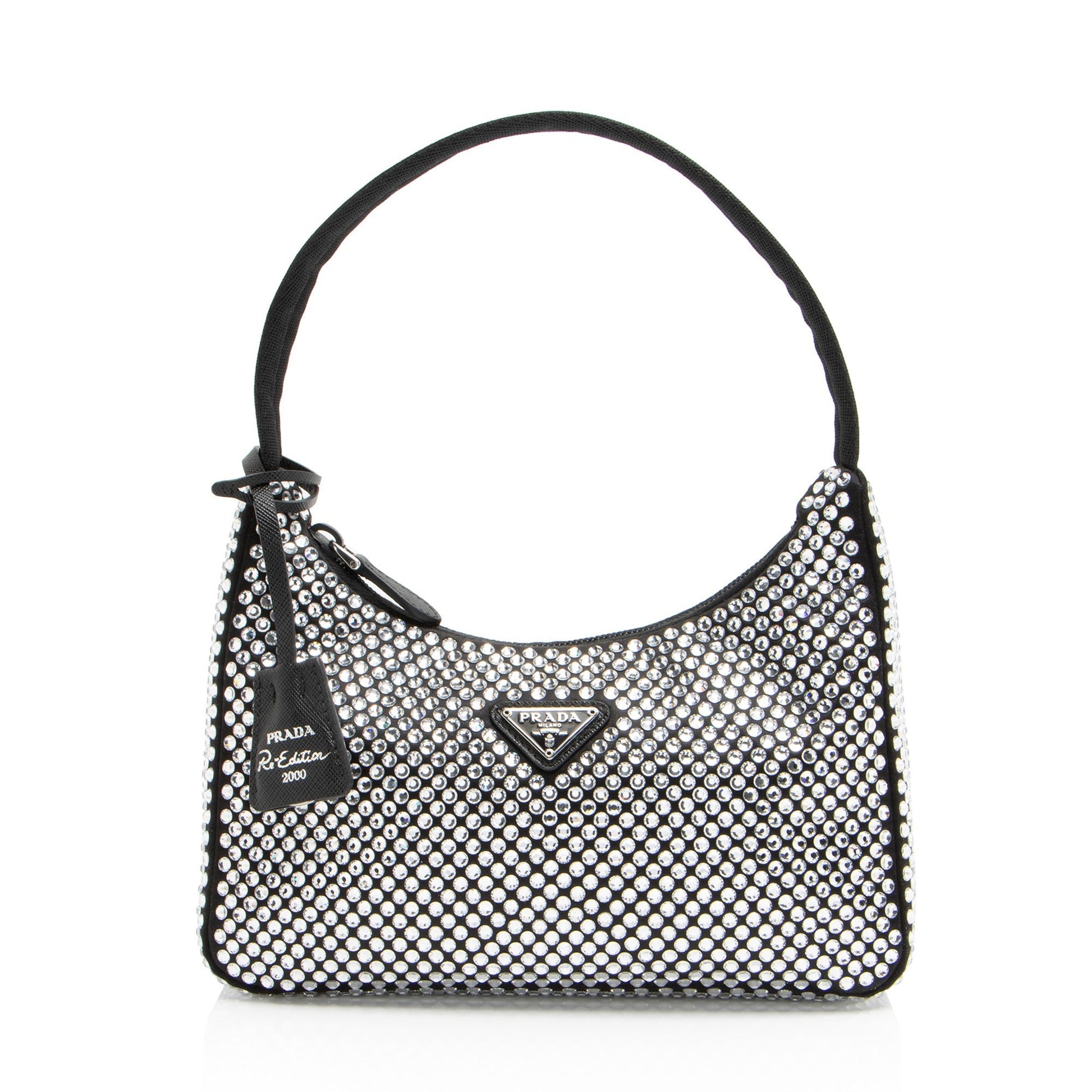 Prada Crystal Re Edition Bag Shf Mpo4Yn Satin Mini Shoulder Bag