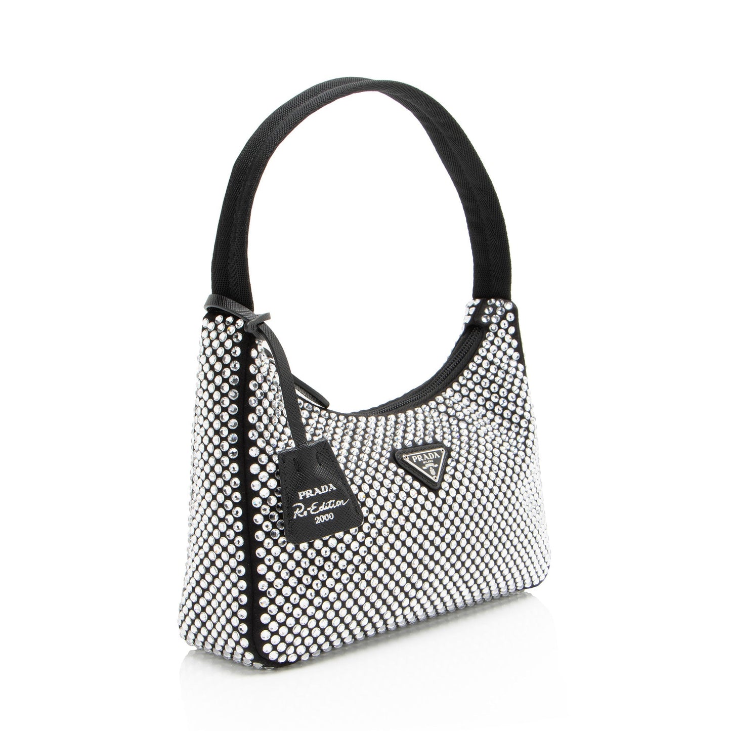 Prada Crystal Re Edition Bag Shf Mpo4Yn Satin Mini Shoulder Bag