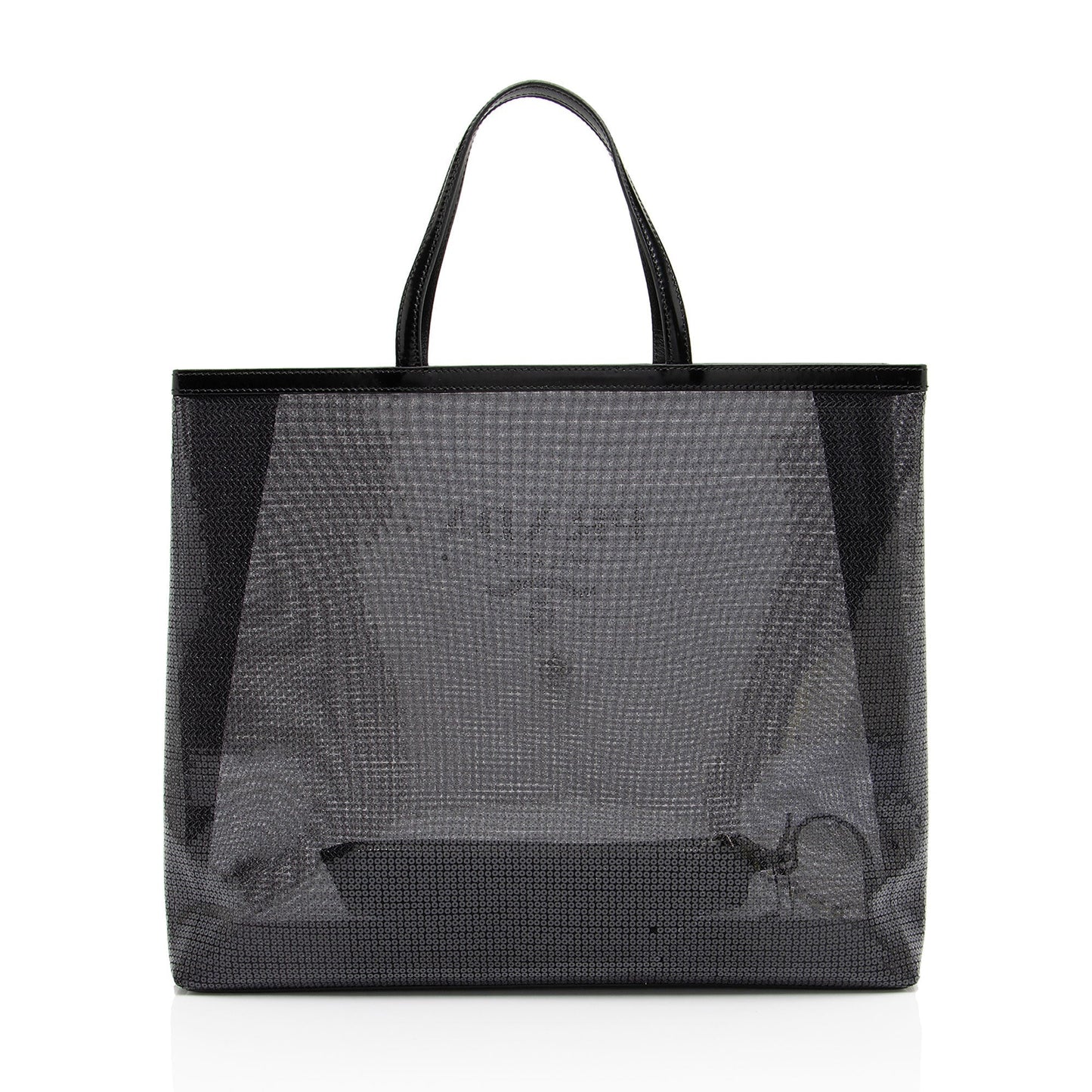 Prada Sequin Mesh Tote Large Logo Tote Bag Logo Large Tote