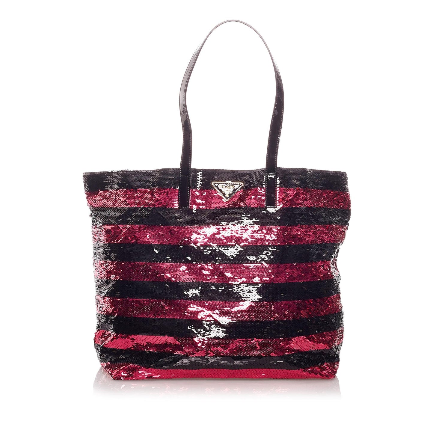 Prada Sequin Striped Tote Bag Shg