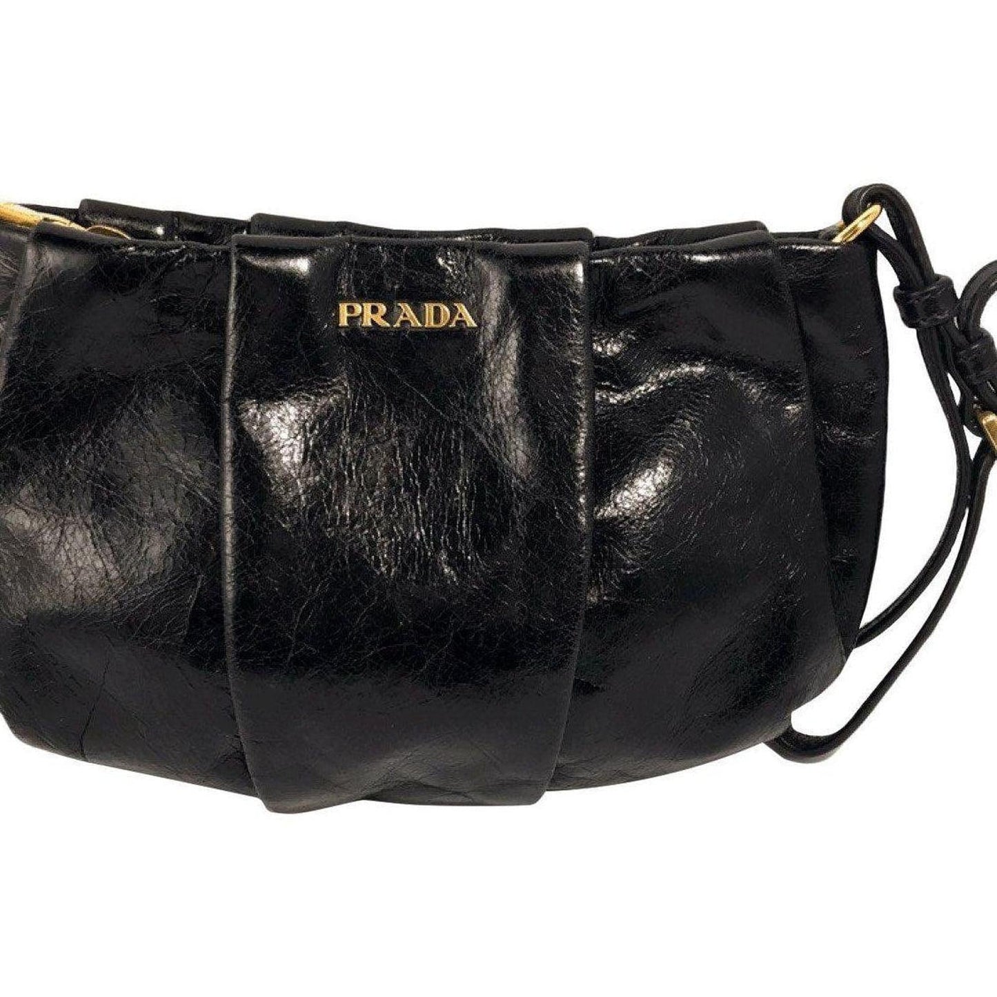 Prada Shine Vitello Rosso Wristlet Handbag Travel Bag