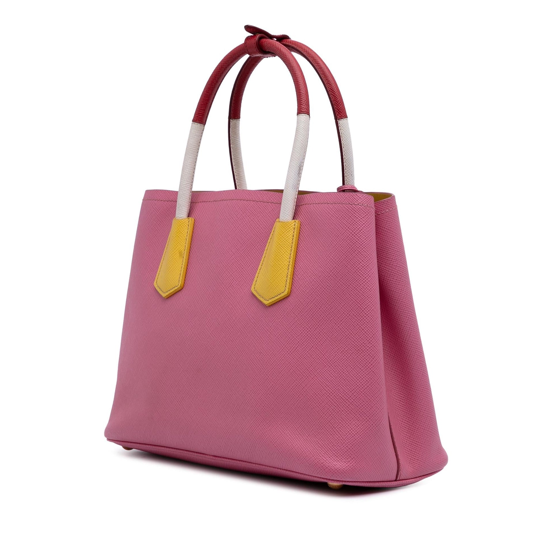 Prada Bicolor Cuir Double Satchel Saffiano Small Satchel Bag Double Satchel 1