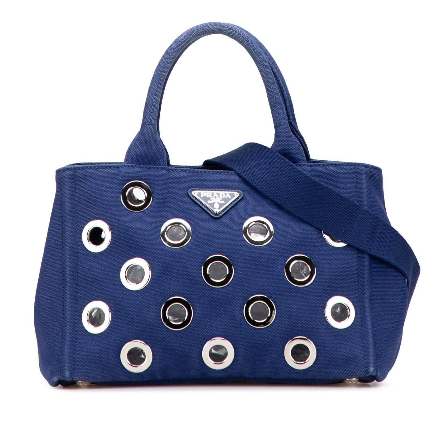 Prada Canapa Grommet Satchel Canvas Small Satchel Bag Grommet Satchel 2