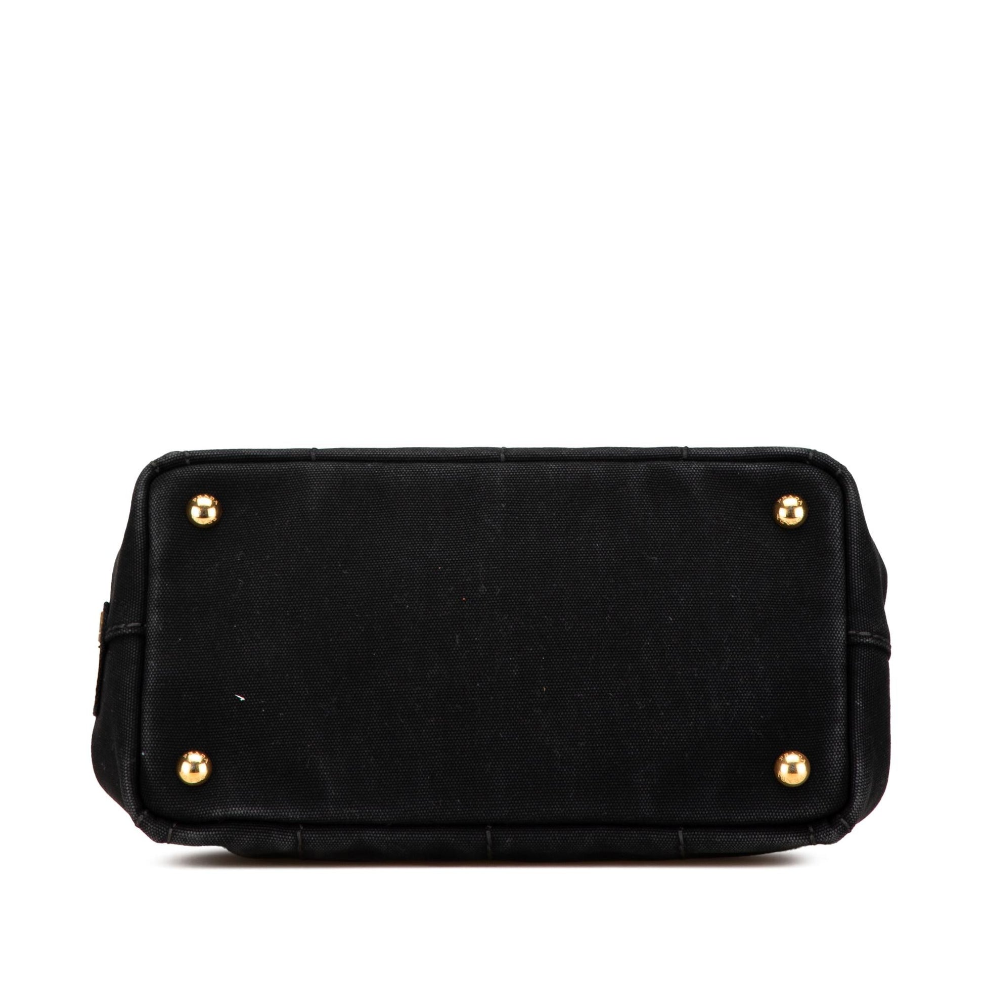 Prada Canapa Satchel Canvas Small Logo Satchel Bag