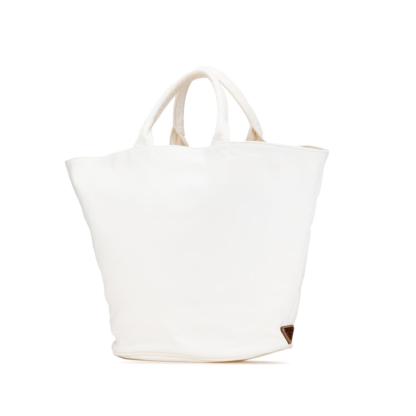 Prada Canapa Shopping Tote Canvas Small Tote Bag