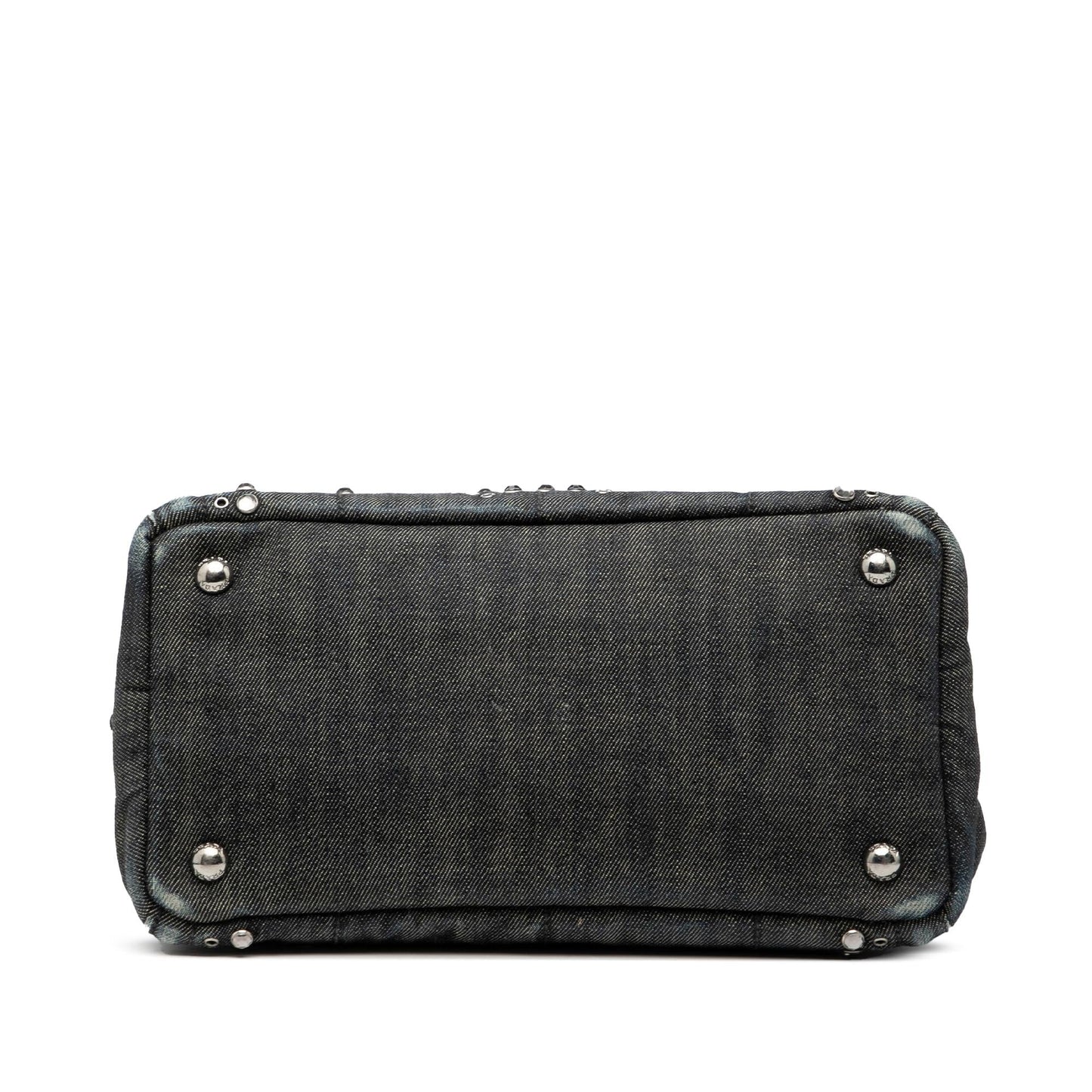 Prada Canapa Bijoux And Grommet Satchel Denim Small Satchel Bag