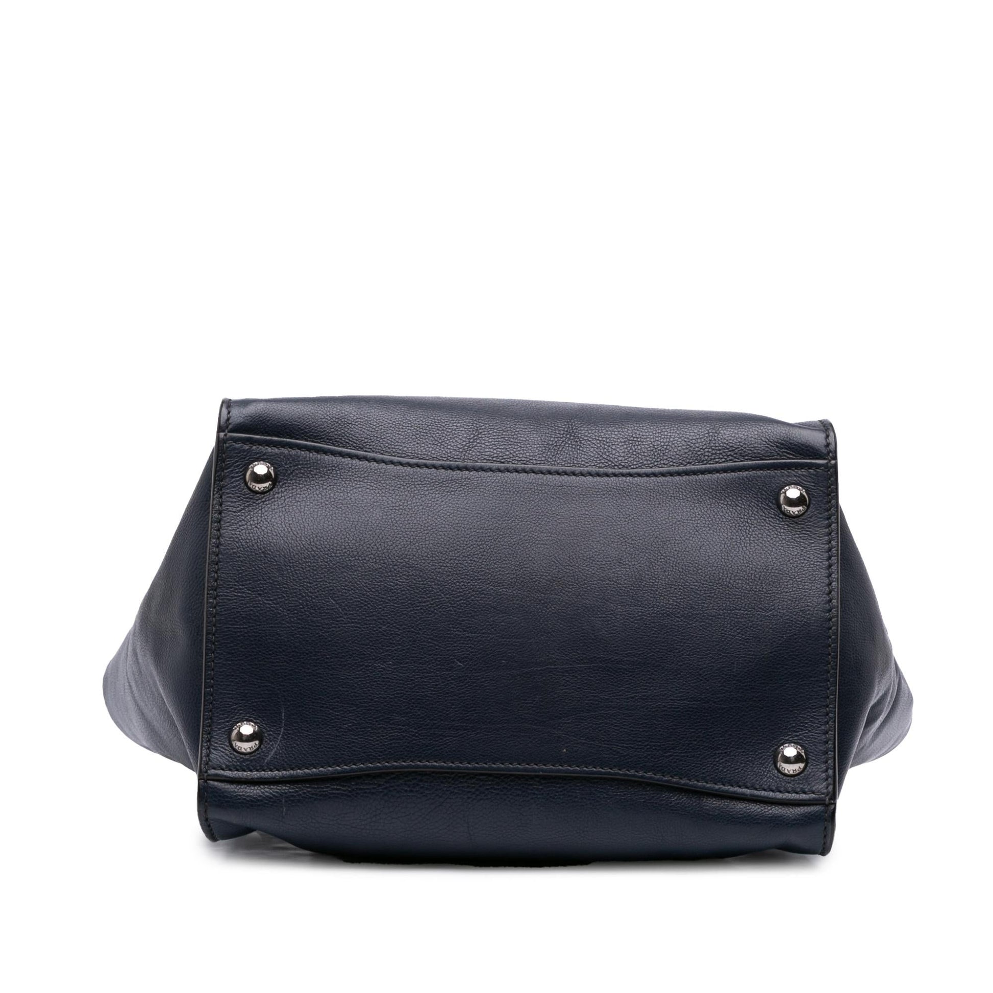 Prada Glace Calf Twin Pocket Satchel Small Satchel Bag Pocket Satchel 2