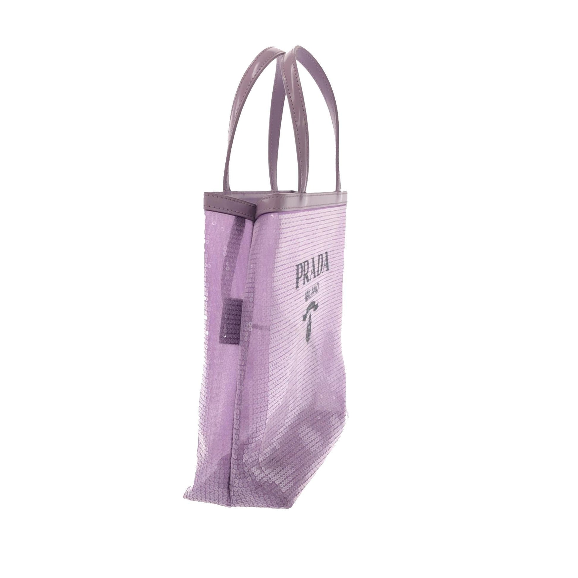 Prada Rete Paillettes Tote Shg Ichwc9 Small Tote Bag