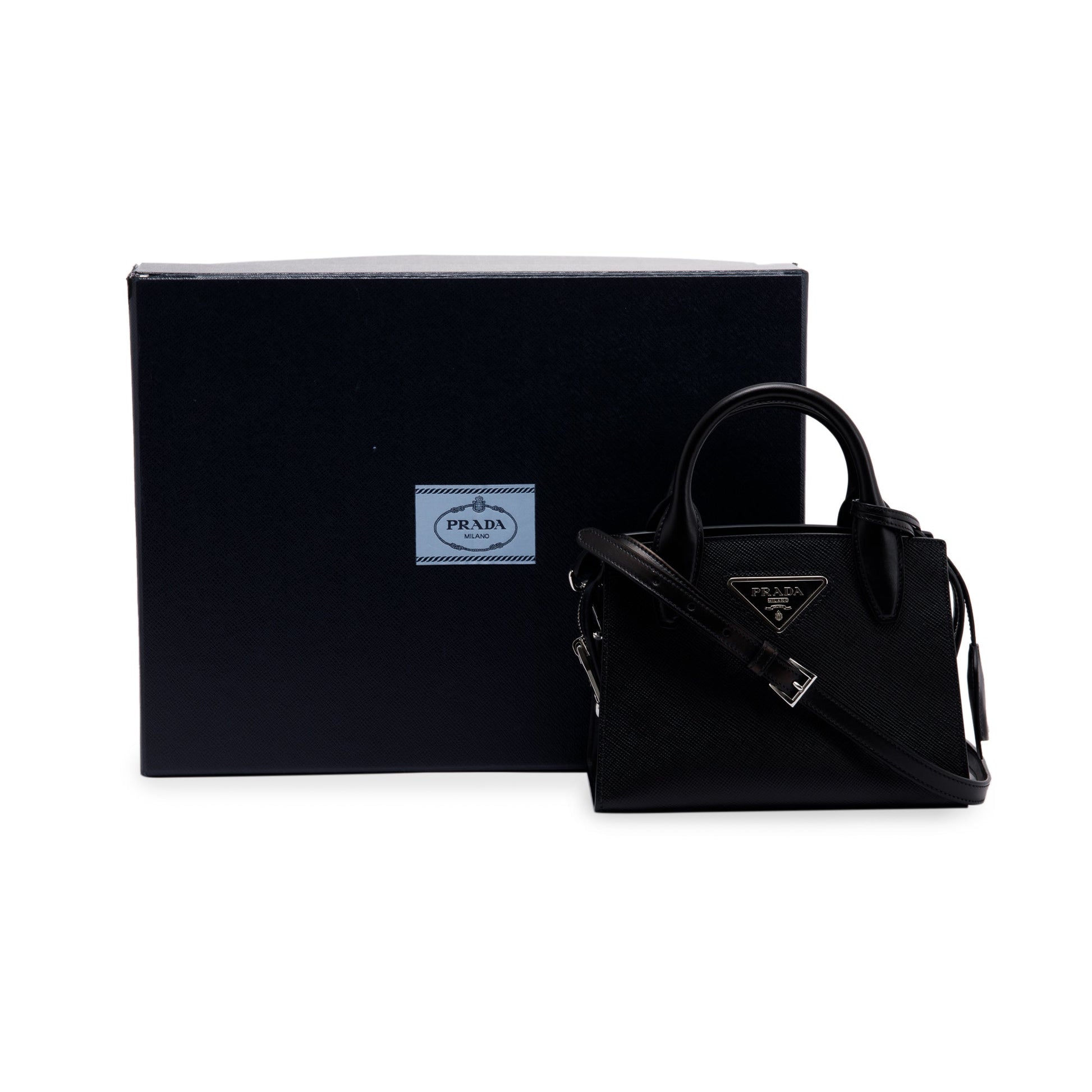 Prada Saffiano Cuir Kristen Bag With Strap Small Travel Bag