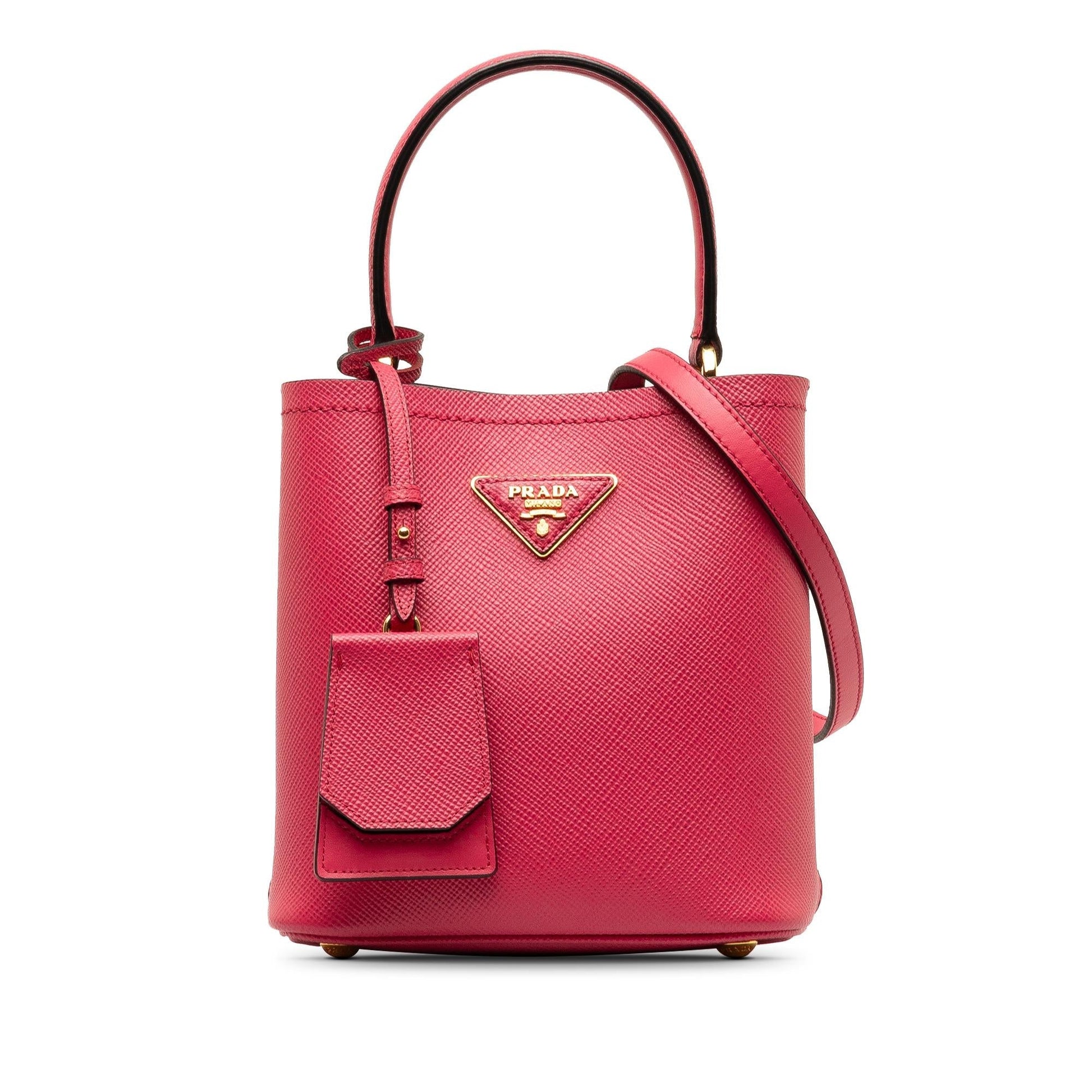 Prada Cuir Panier Shg Xxoset Satchel Bag Saffiano Small