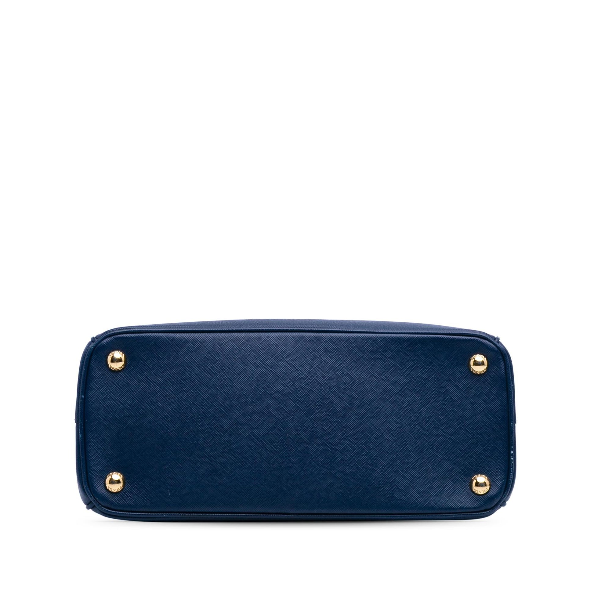 Prada Lux Galleria Double Satchel Saffiano Small Zip Satchel Bag