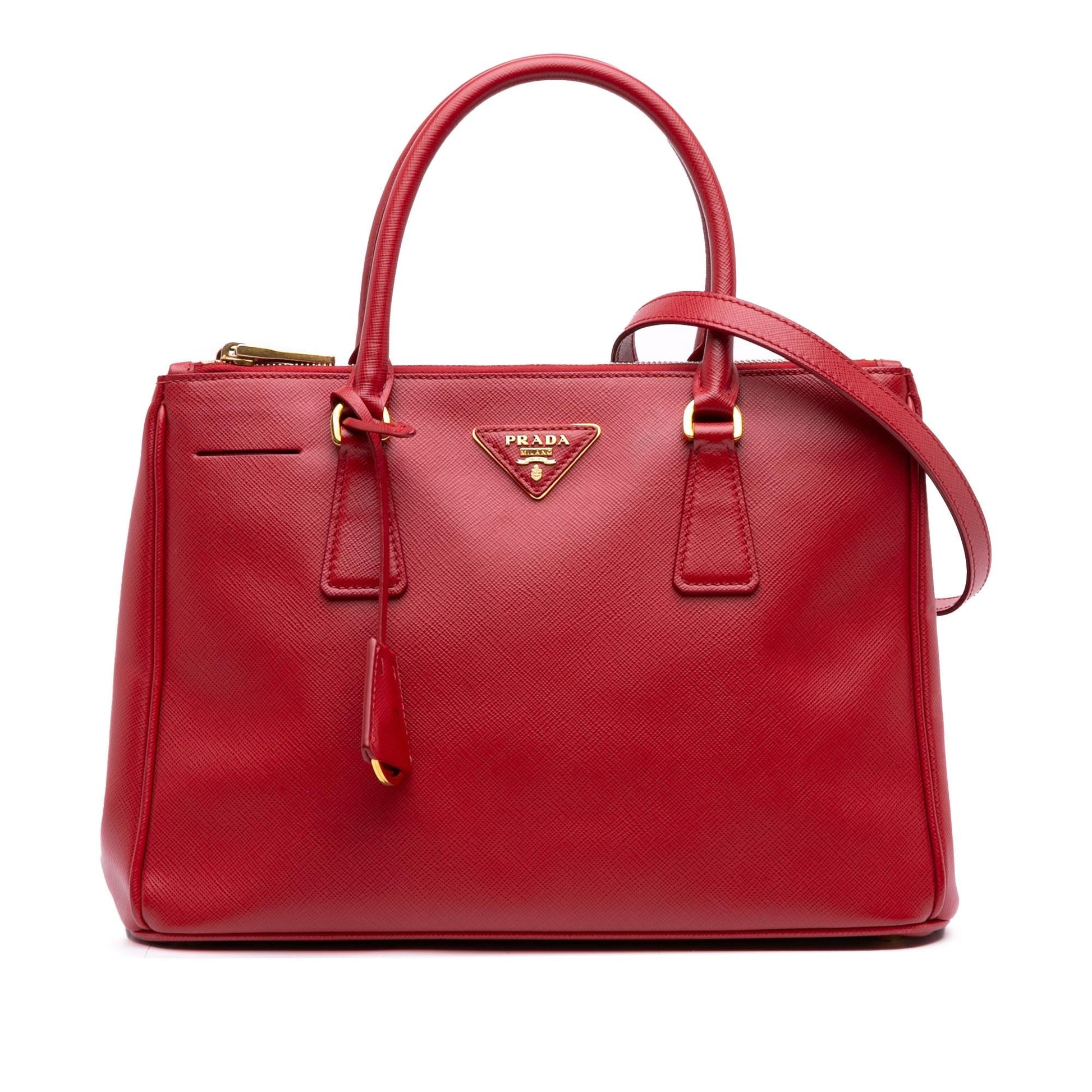 Prada Lux Galleria Double Satchel Saffiano Small Zip Satchel Bag Zip Satchel 5