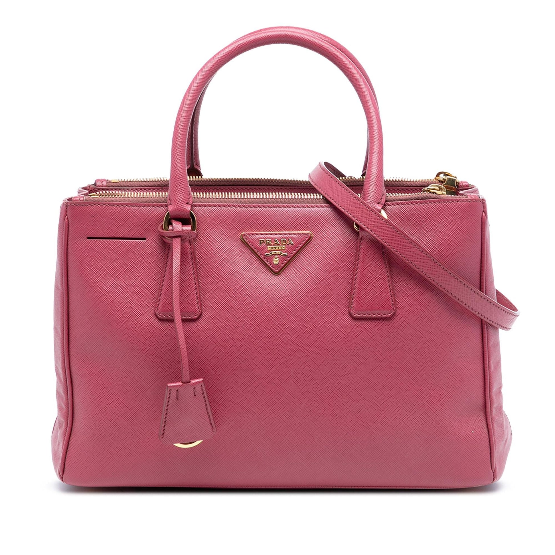 Prada Lux Galleria Double Satchel Saffiano Small Zip Satchel Bag Zip Satchel 14