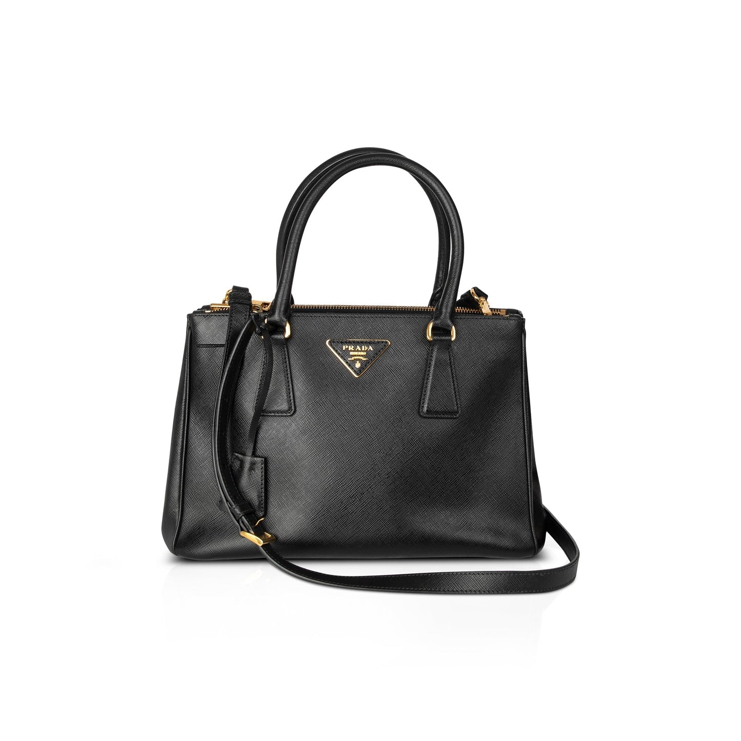 Prada Saffiano Lux Galleria Double Zip Tote Handbag Small Tote Bag Tote Handbag