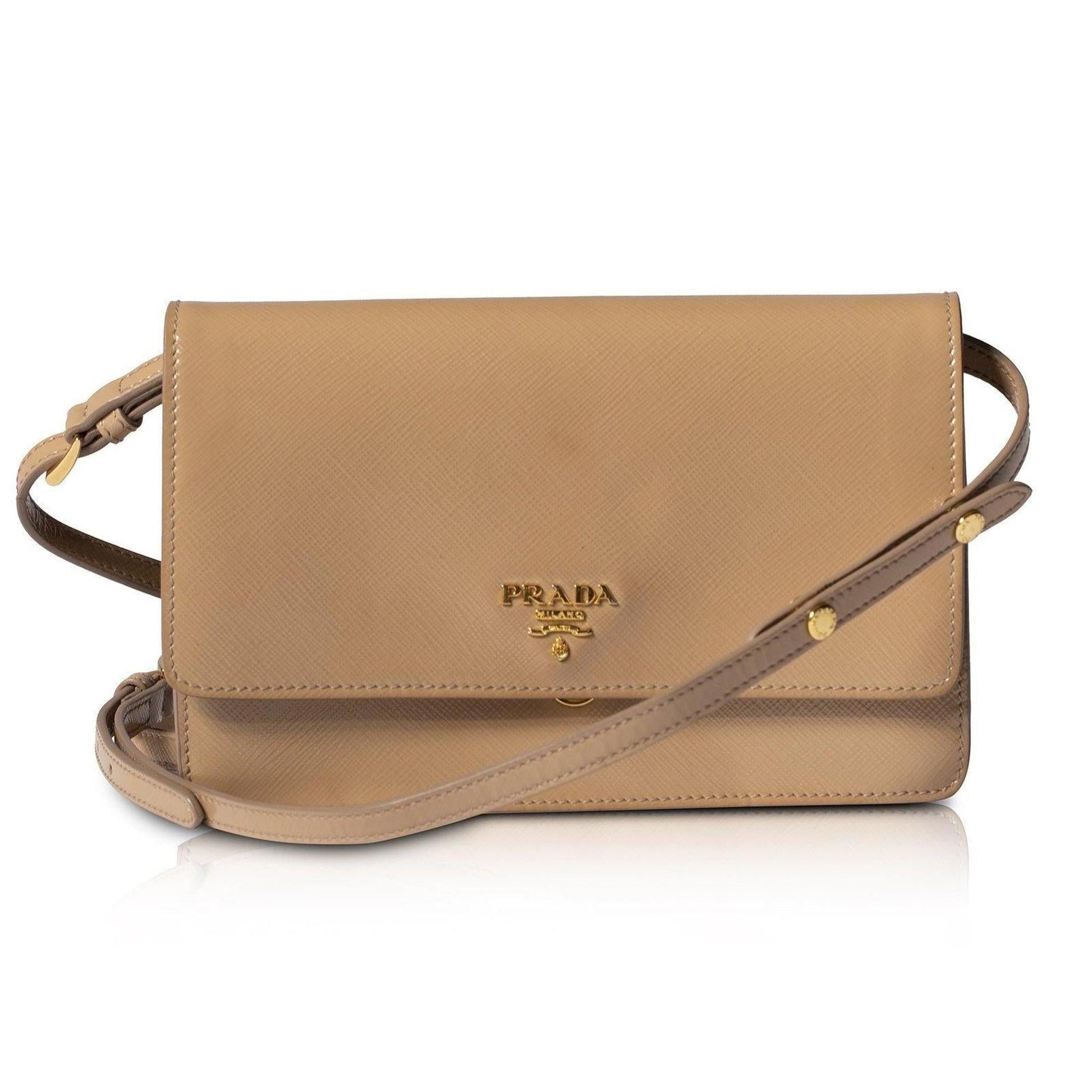 Prada Saffiano Vernice Crossbody Bag Small