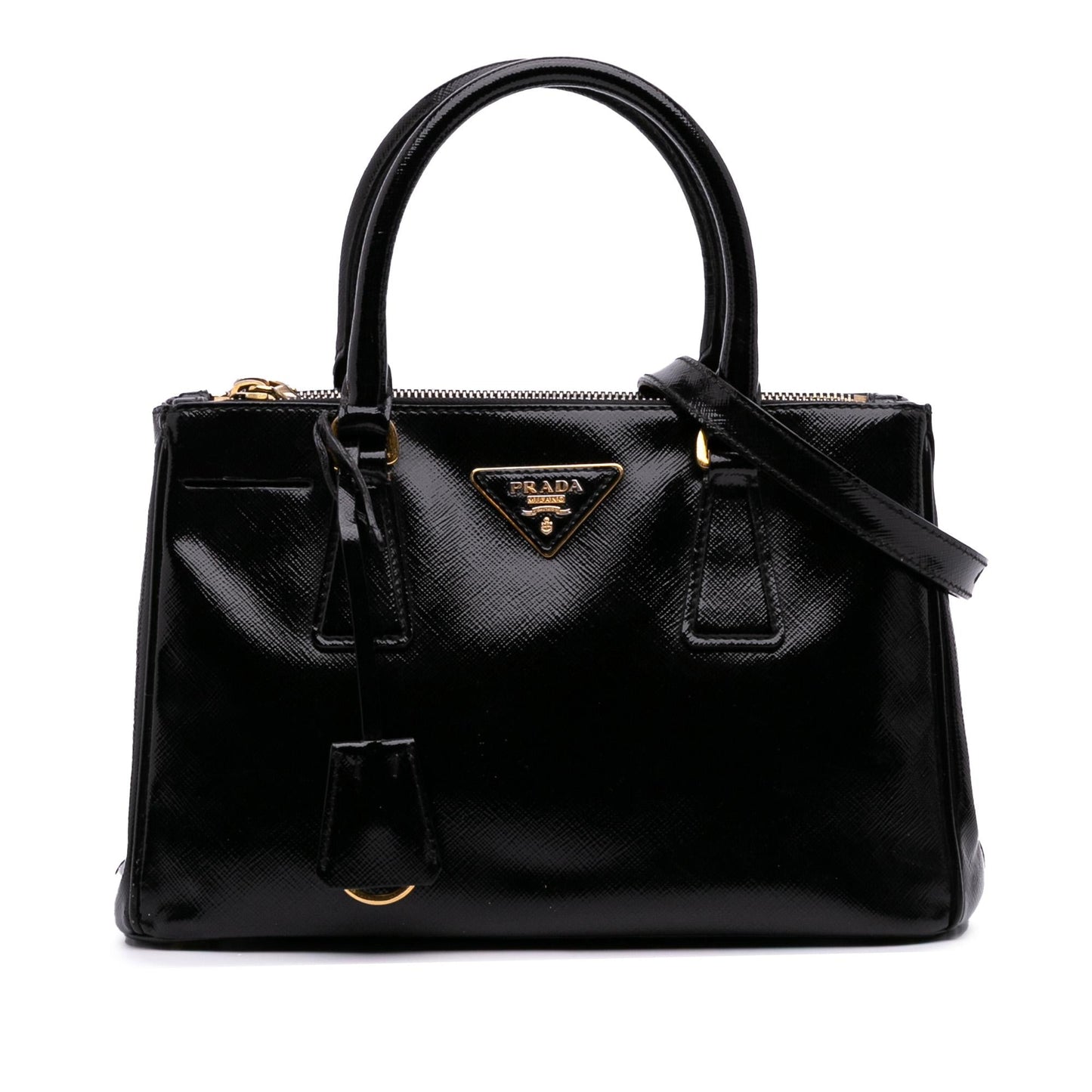 Prada Vernice Galleria Double Satchel Saffiano Small Zip Satchel Bag Zip Satchel 1