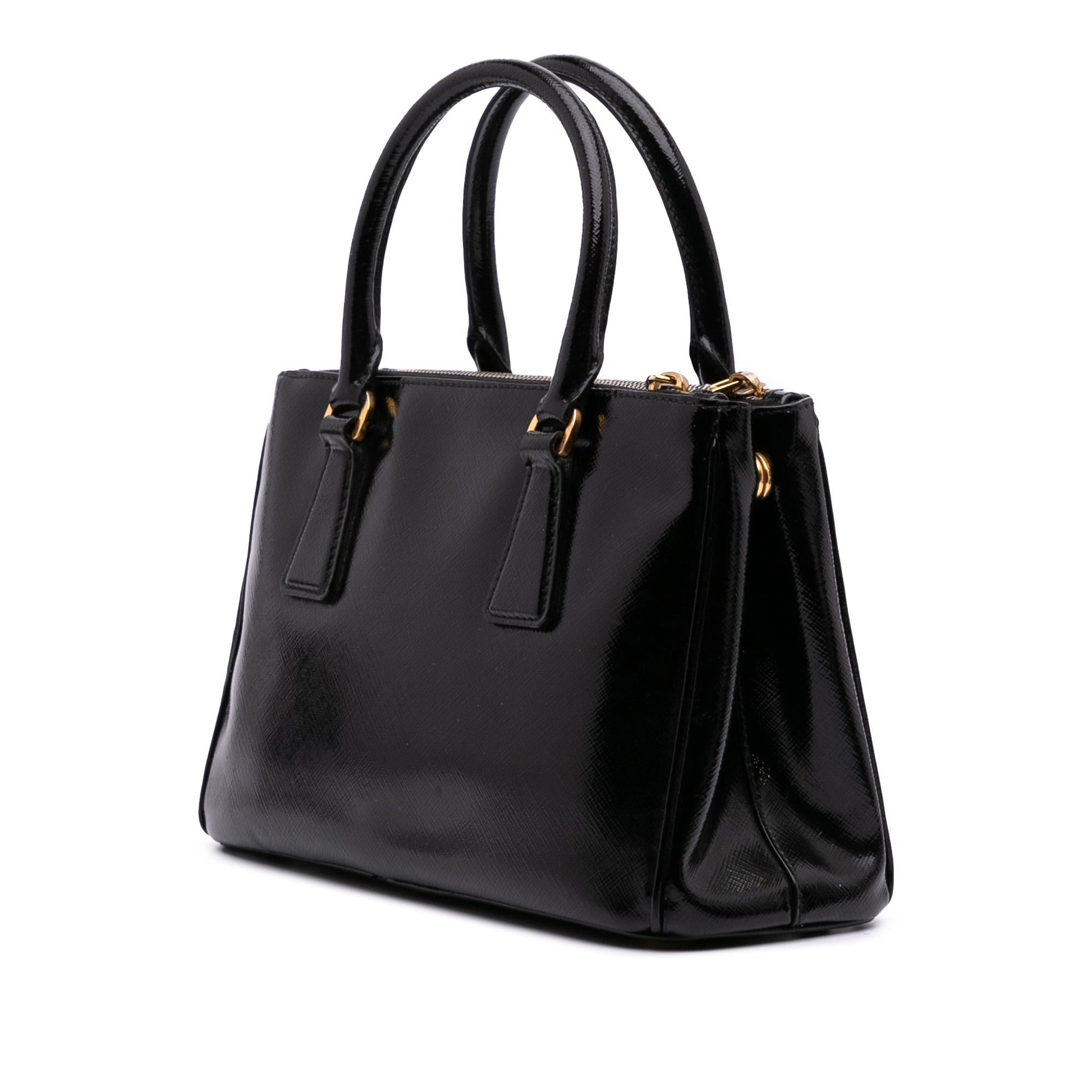 Prada Vernice Galleria Double Satchel Saffiano Small Zip Satchel Bag Zip Satchel 1