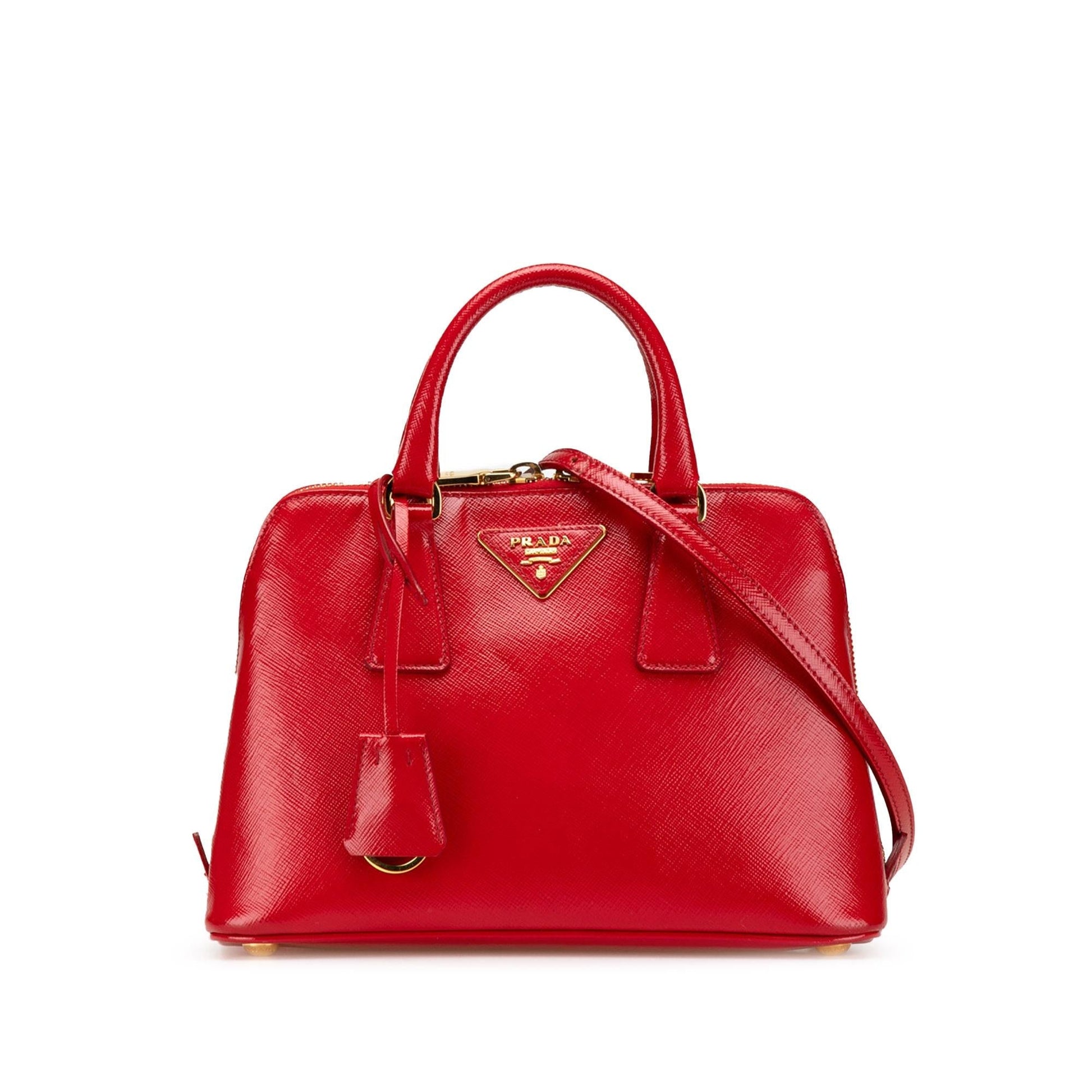 Prada Vernice Promenade Satchel Saffiano Small Satchel Bag