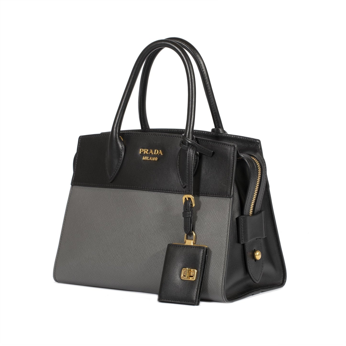 Prada Saffiano And City Calf Esplanade Bag Small Travel Bag