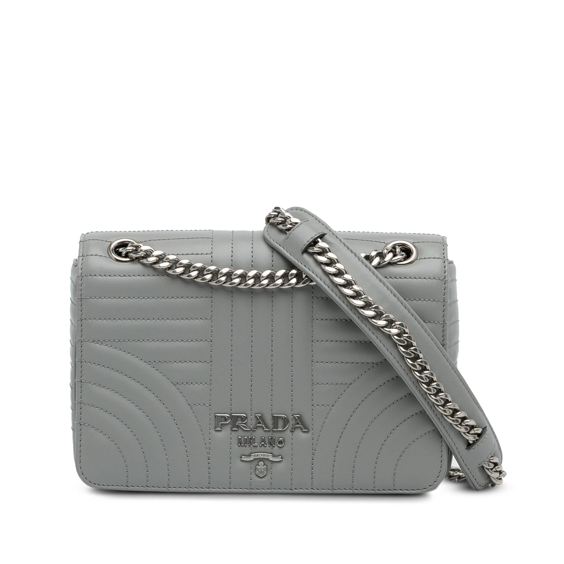 Prada Soft Calf Impunture Diagramme Bag Shg Small Crossbody Bag