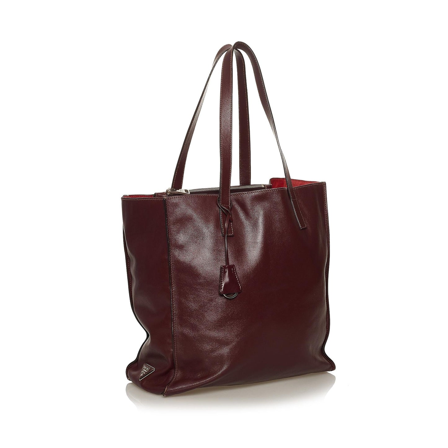 Prada Soft Calf Tote Bag Shg Leather Calf Leather