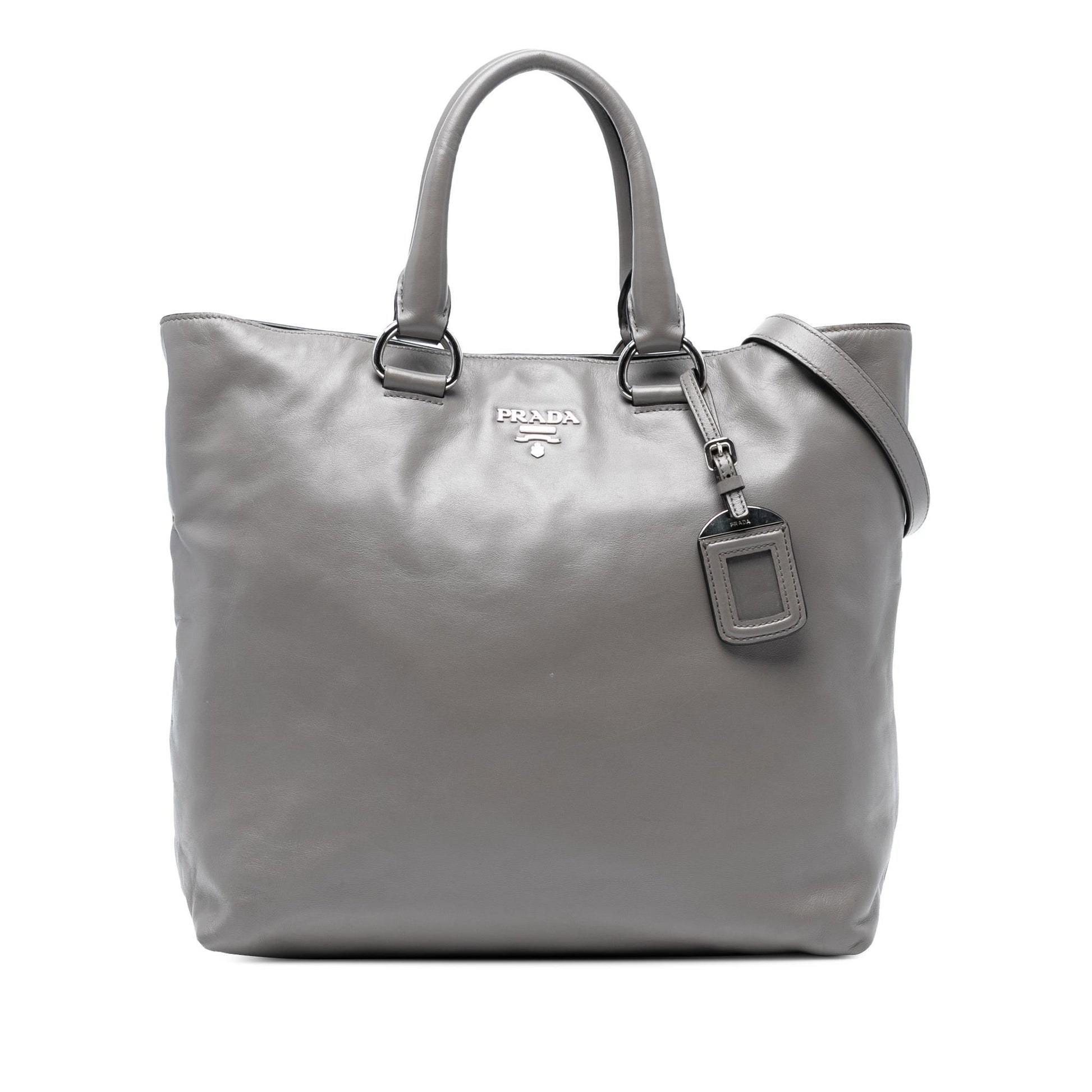 Prada Soft Calf Open Convertible Tote Tote Bag