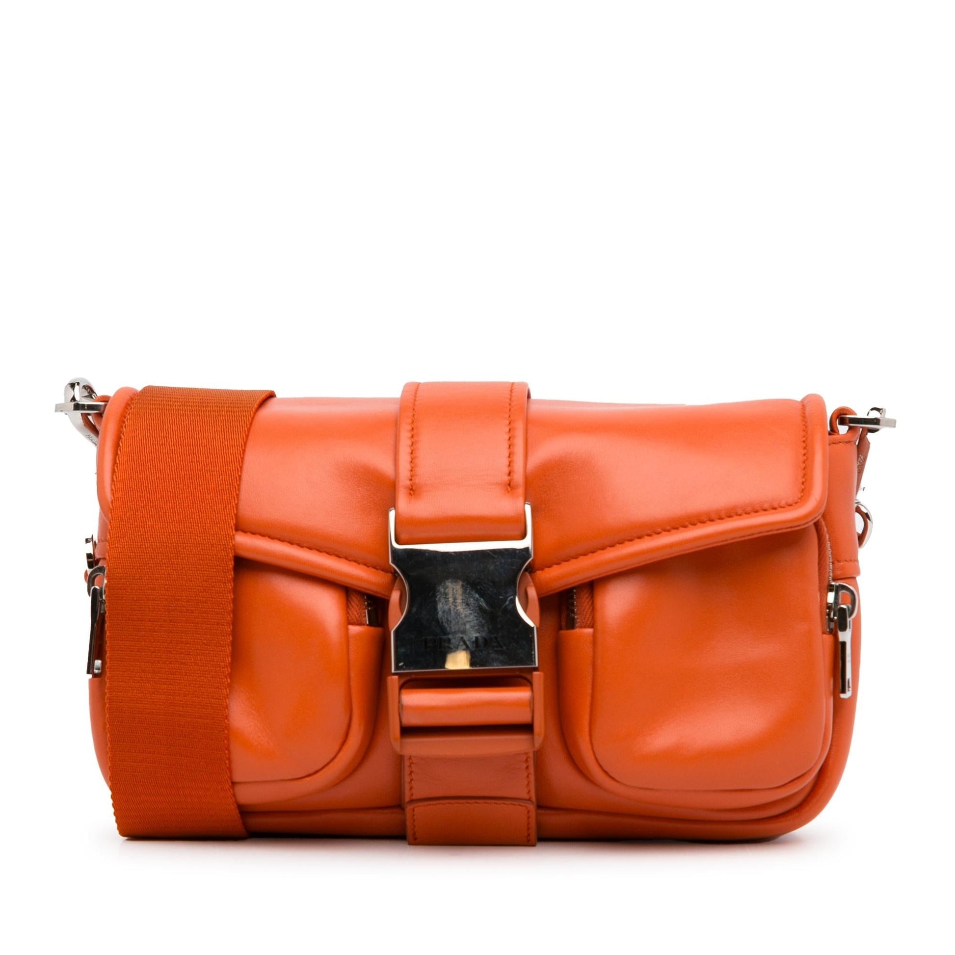Prada Soft Calf Pocket Crossbody Shg Xs6Bhl Crossbody Bag