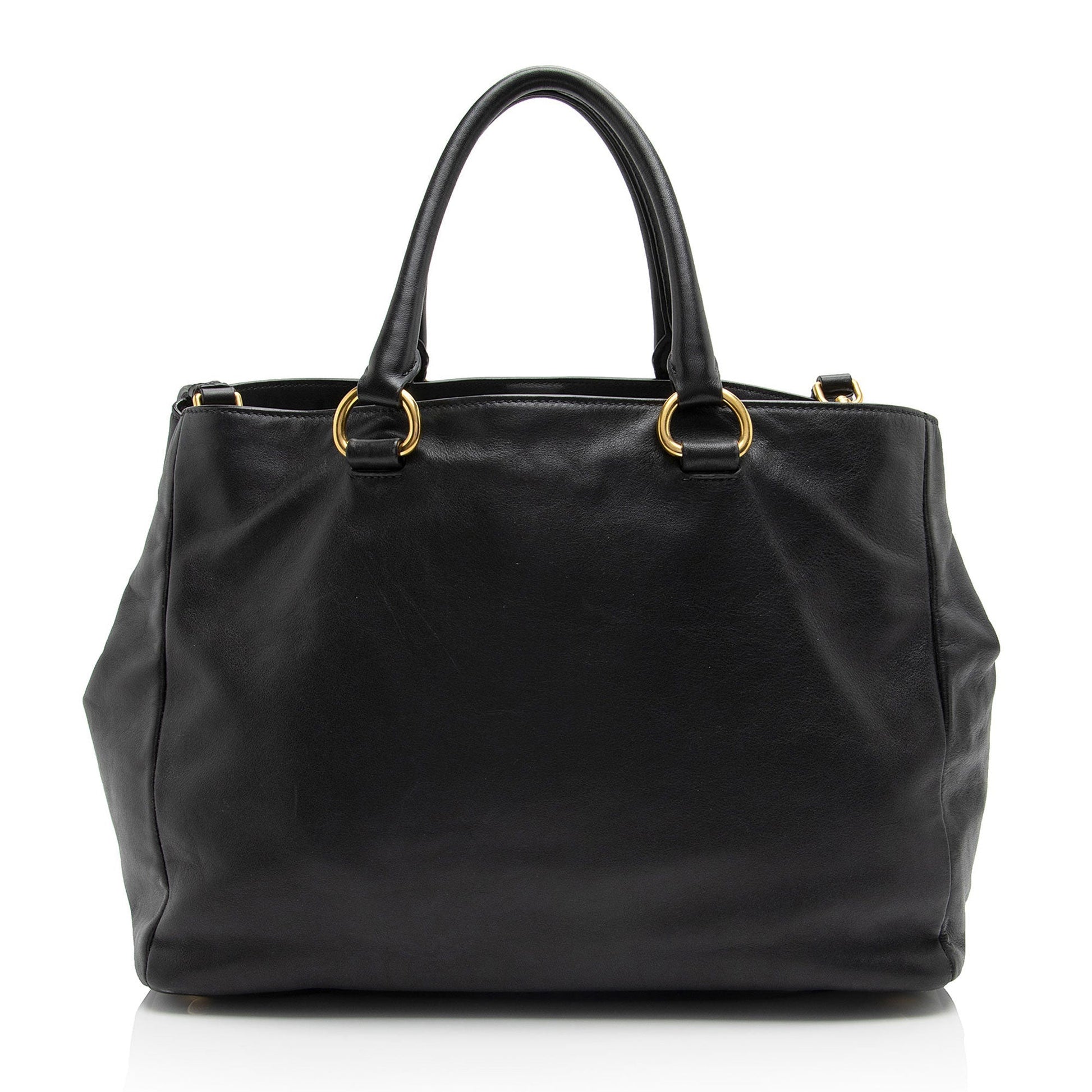Prada Soft Calf Pocket Shopping Tote Shf Neguwb Tote Bag