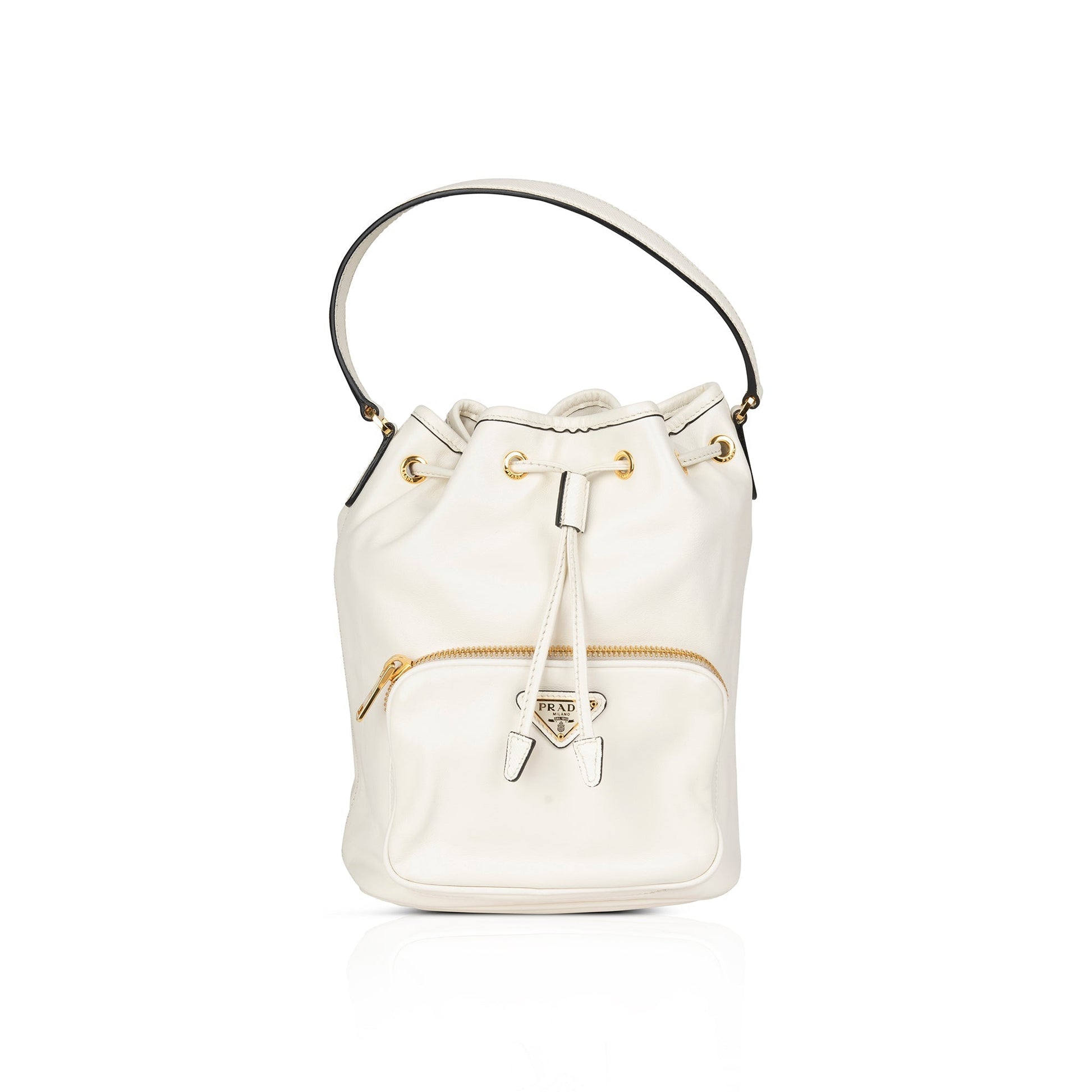 Prada Soft Calf & Saffiano Crossbody Bag Leather Mini