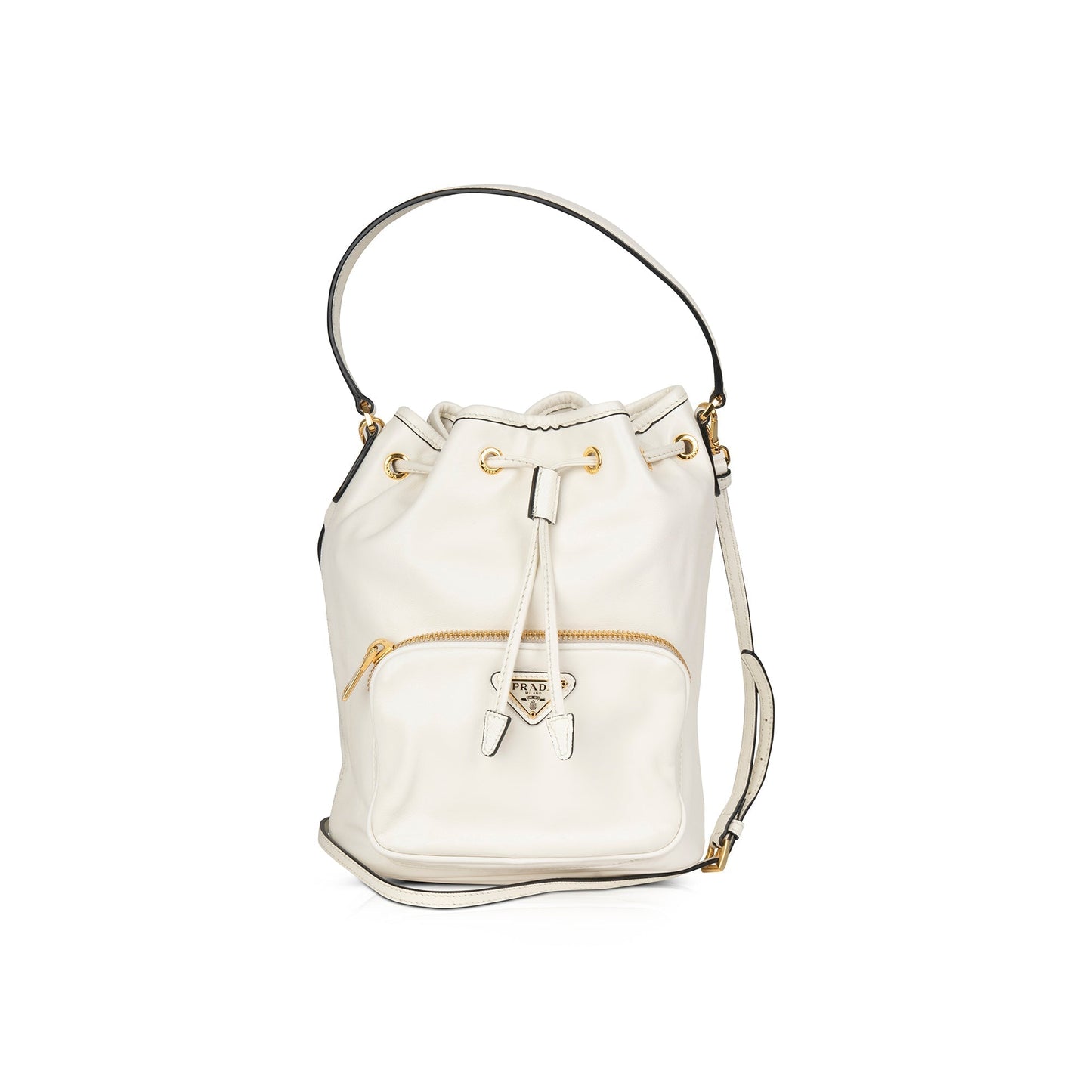 Prada Soft Calf & Saffiano Crossbody Bag Leather Mini