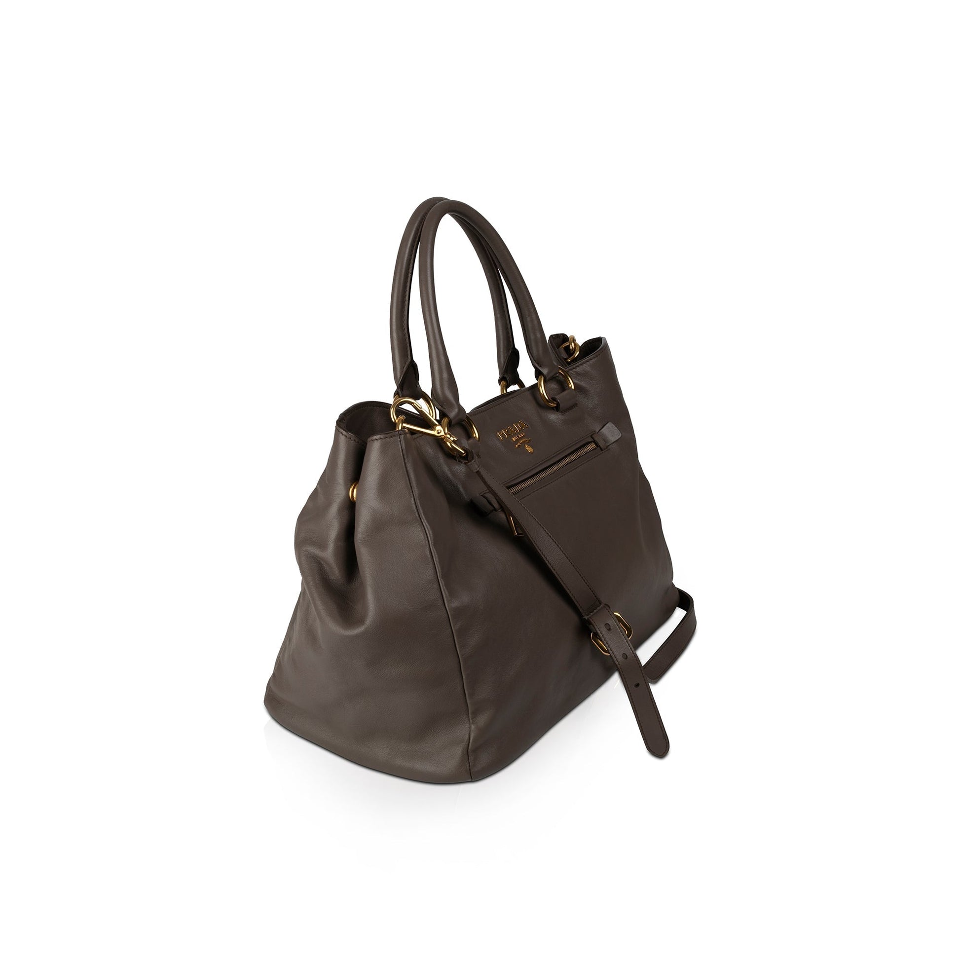 Prada Soft Calf Satchel Handbag Travel Bag