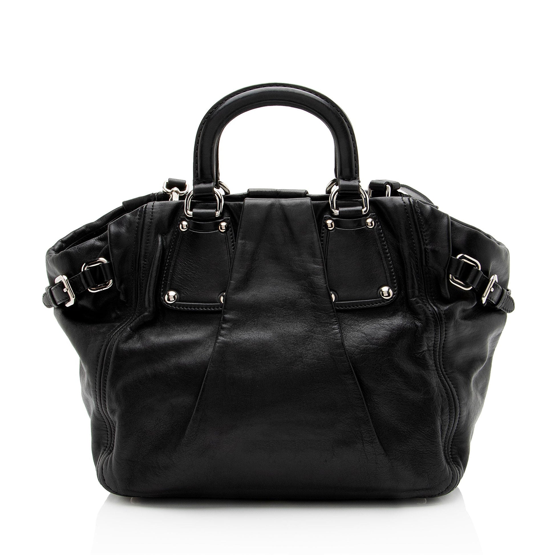 Prada Soft Calf Buckle Satchel Satchel Bag