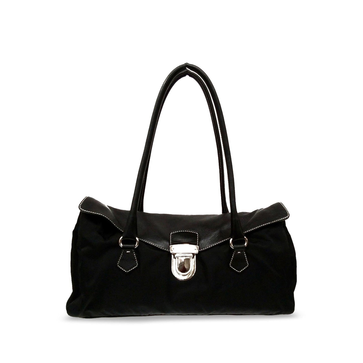 Prada Soft Calf And Tessuto Easy Shoulder Bag Shg