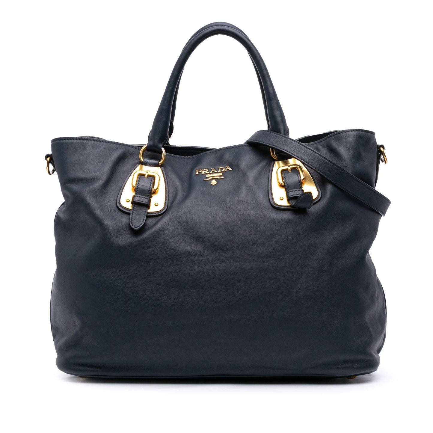 Prada Soft Calfskin Open Convertible Shopping Tote Tote Bag