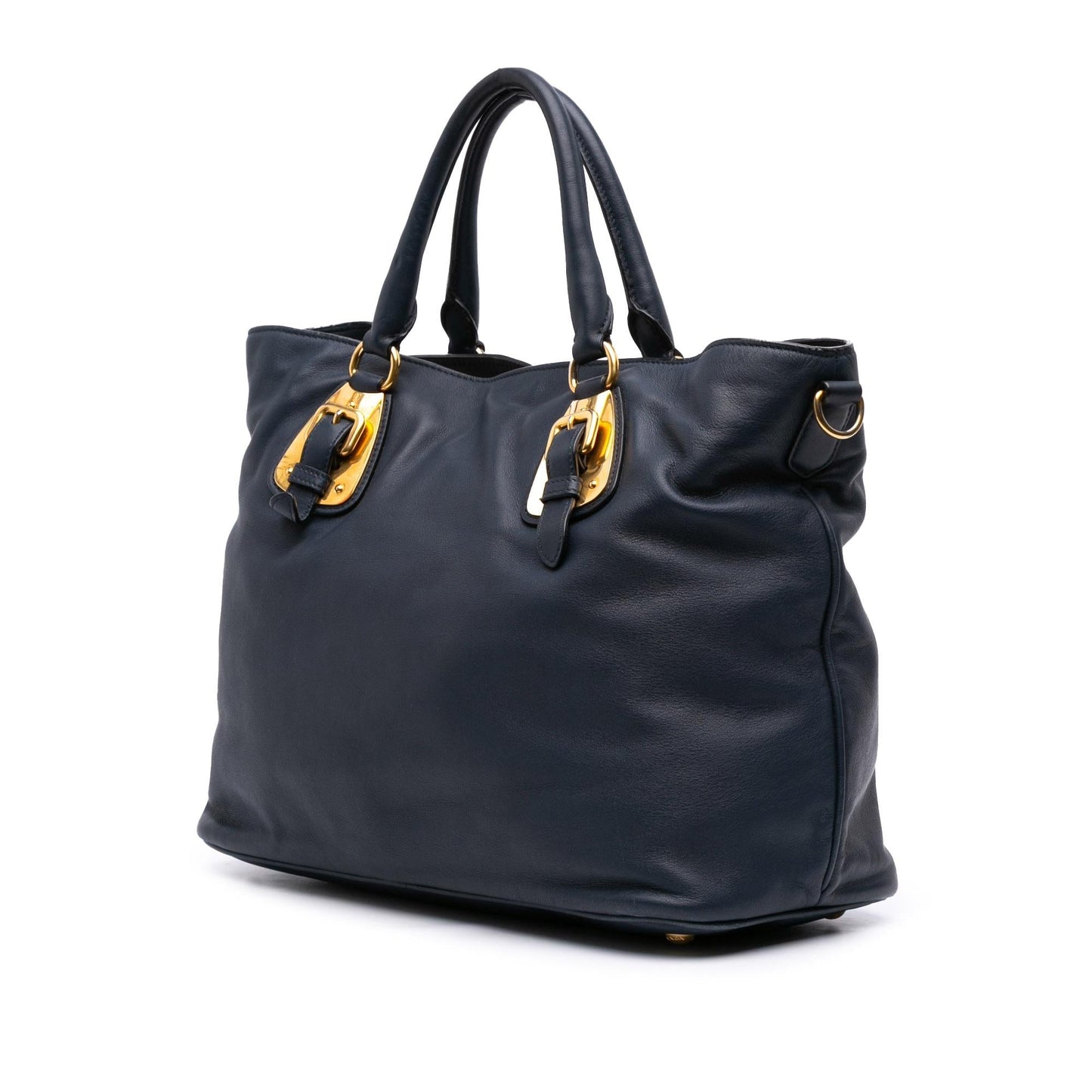Prada Soft Calfskin Open Convertible Shopping Tote Tote Bag