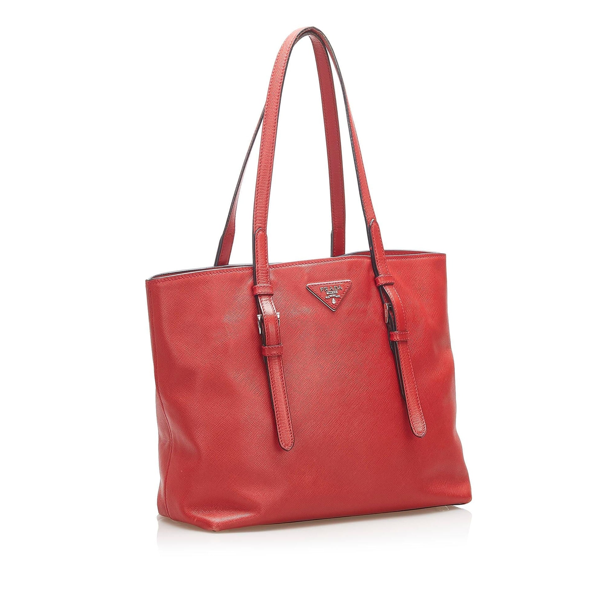 Prada Soft Tote Bag Shg Leather Saffiano