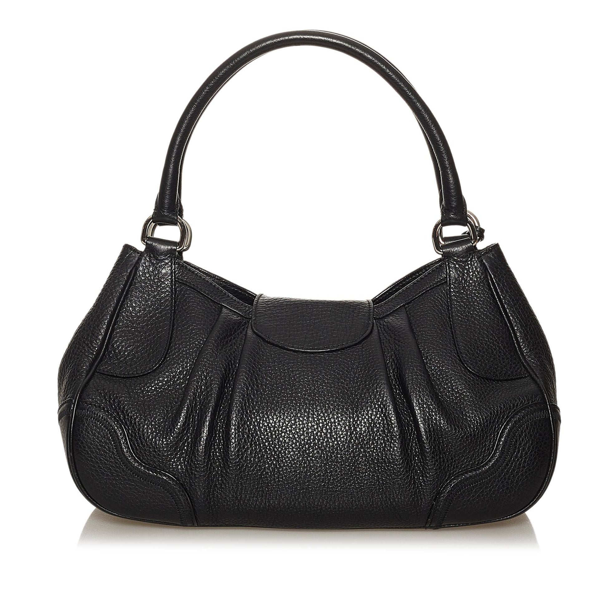 Prada Sound Lock Handbag Shg Leather Satchel Bag