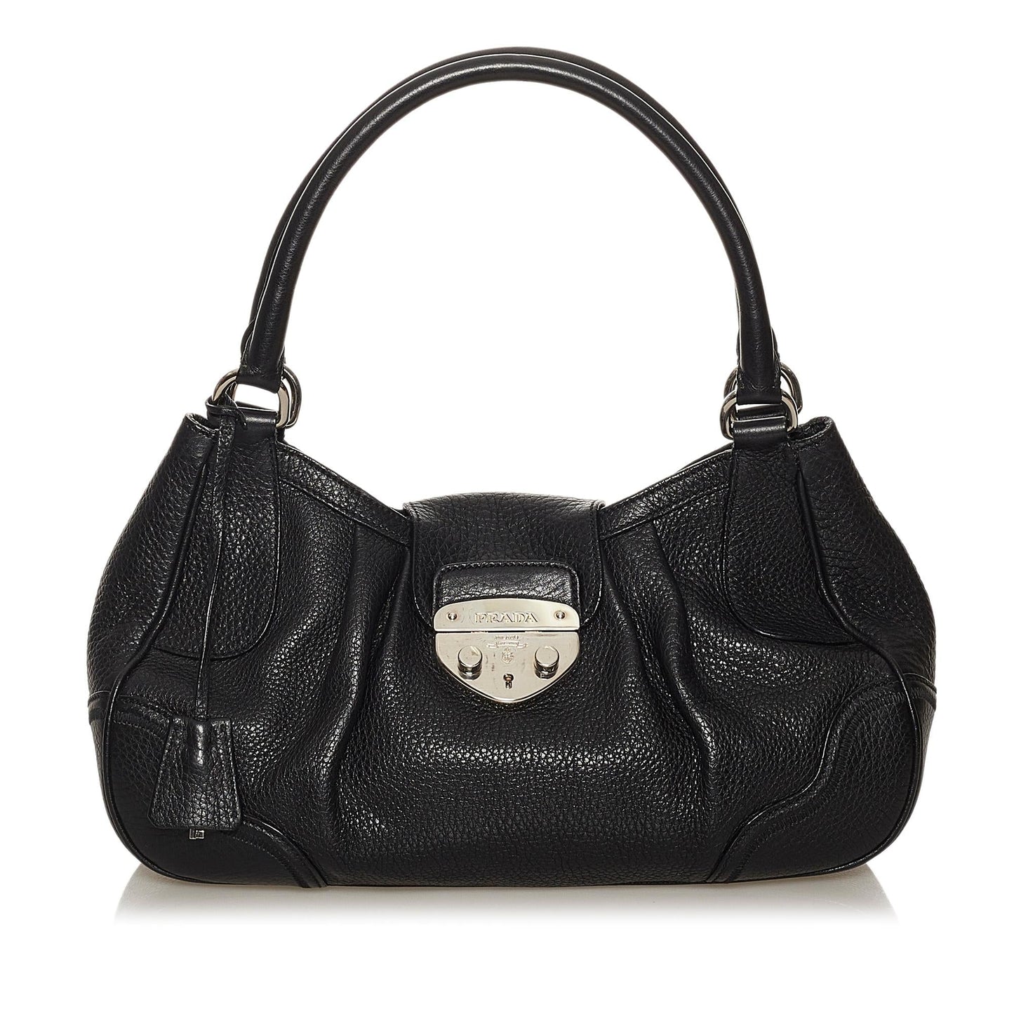 Prada Sound Lock Handbag Shg Leather Satchel Bag
