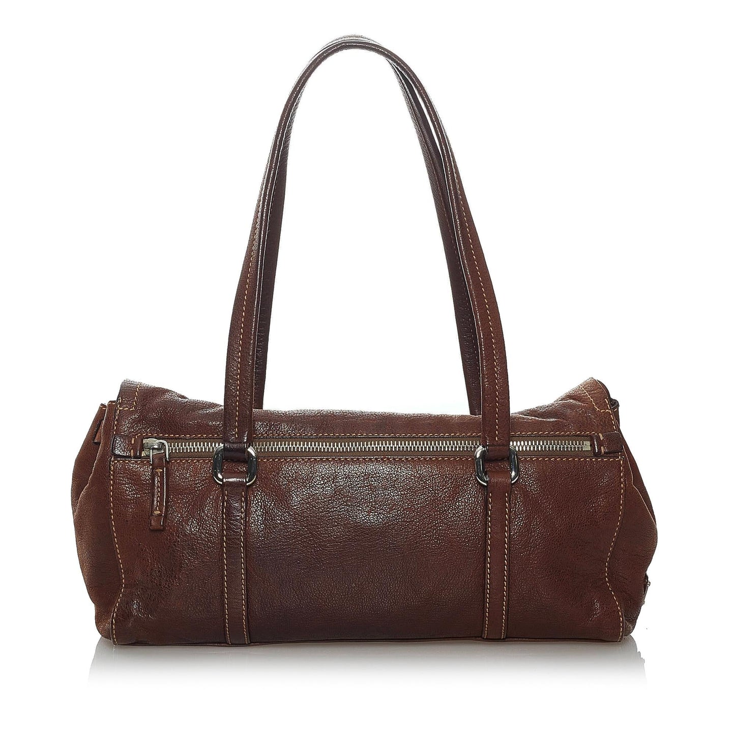 Prada Sound Lock Shoulder Bag Shg Leather