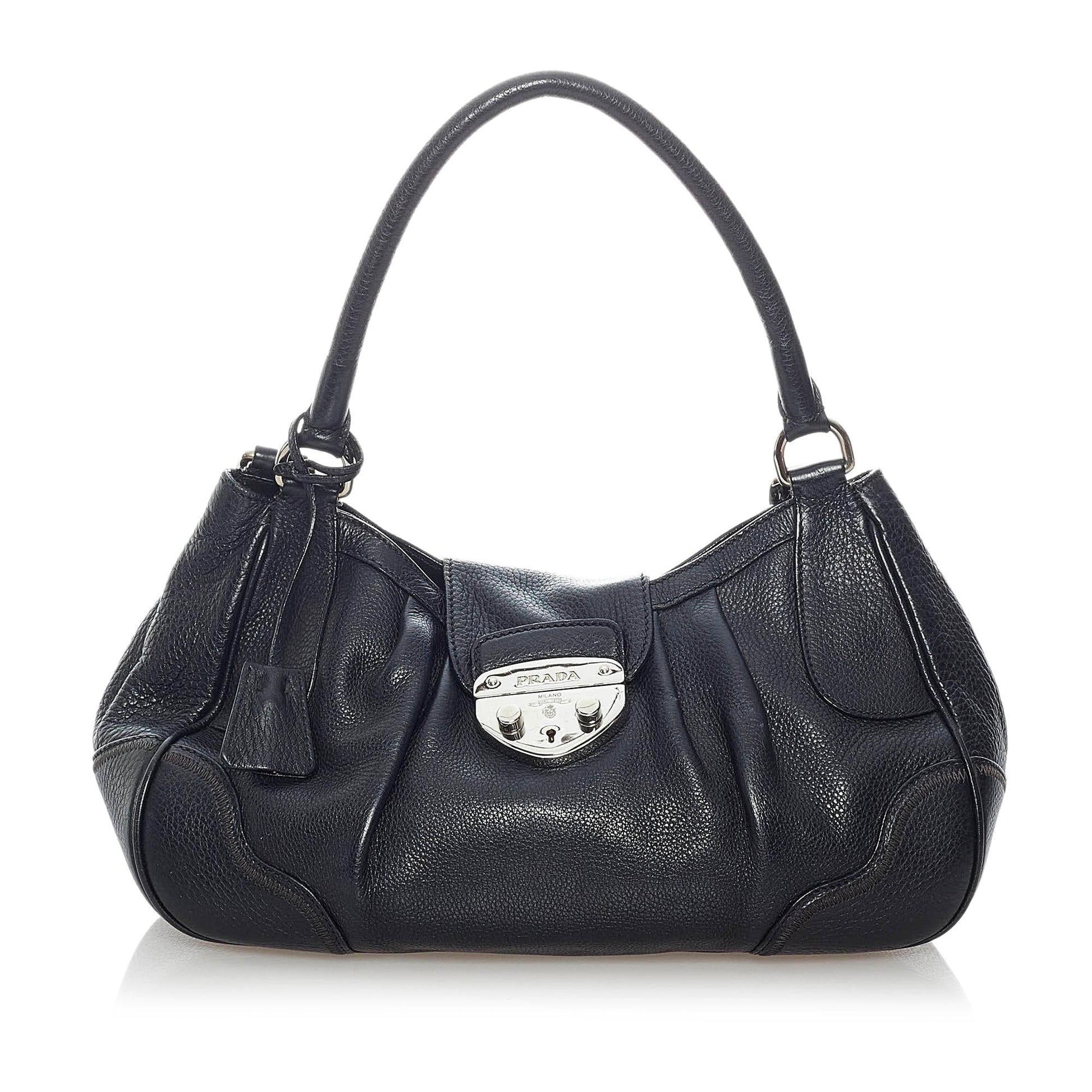 Prada Sound Lock Shoulder Bag Shg Leather Bag Shg 31380